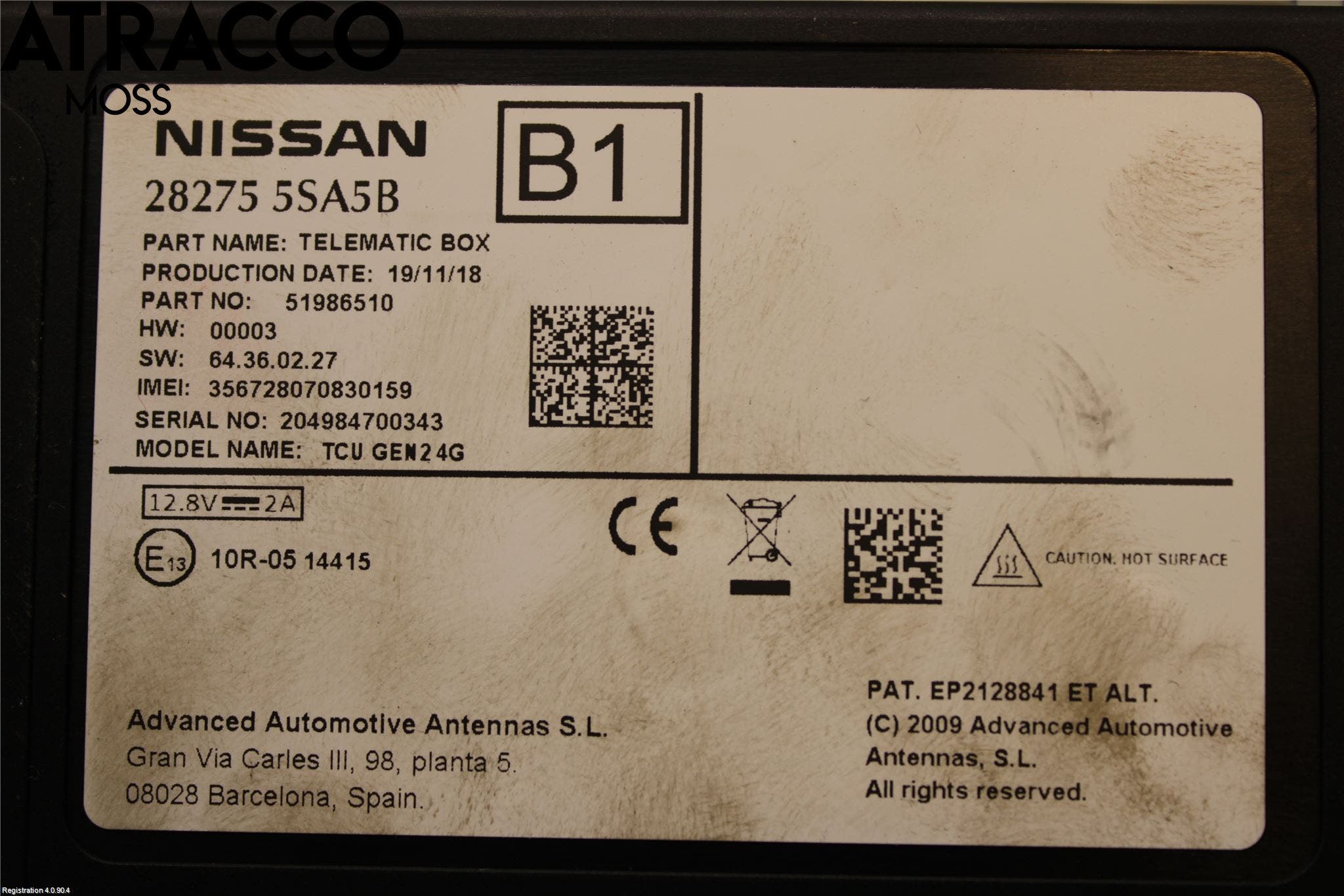 Nissan LEAF 18- Styreenhet Øvrig