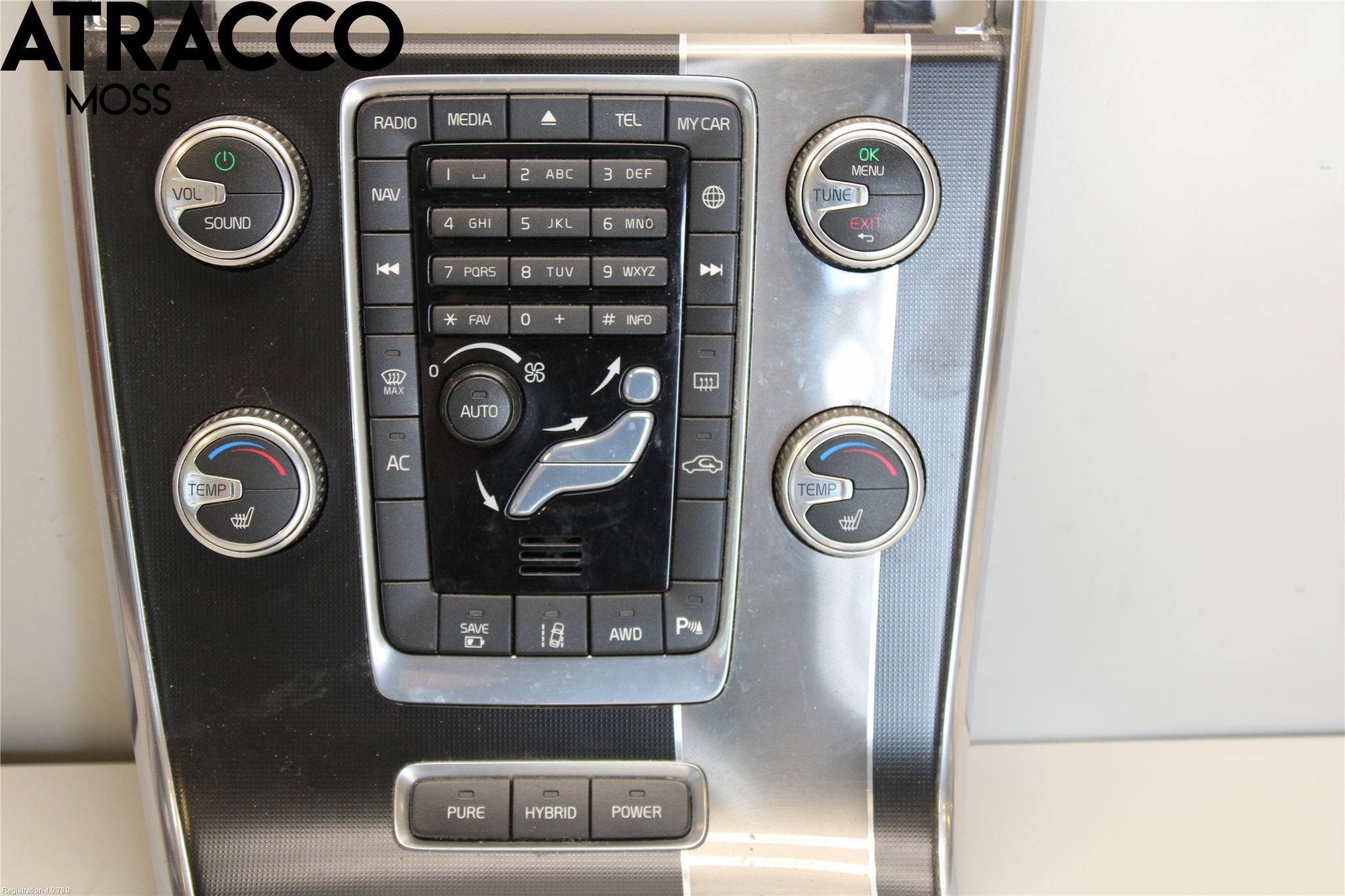 Volvo V60 11-13 Varme Ac Betjening-Display