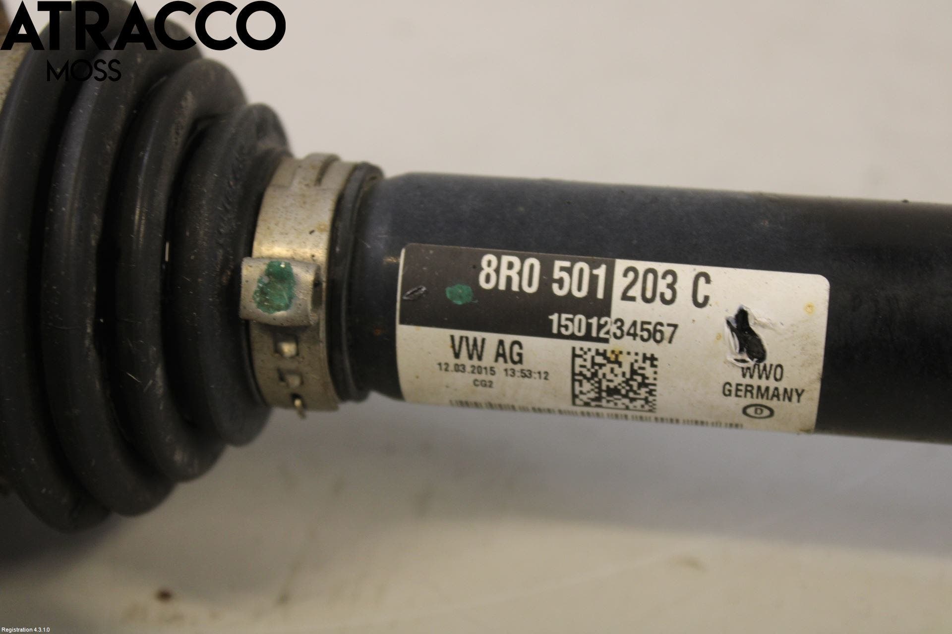 Audi Q5 09-16 Drivaksel Bak Kompl Høyre