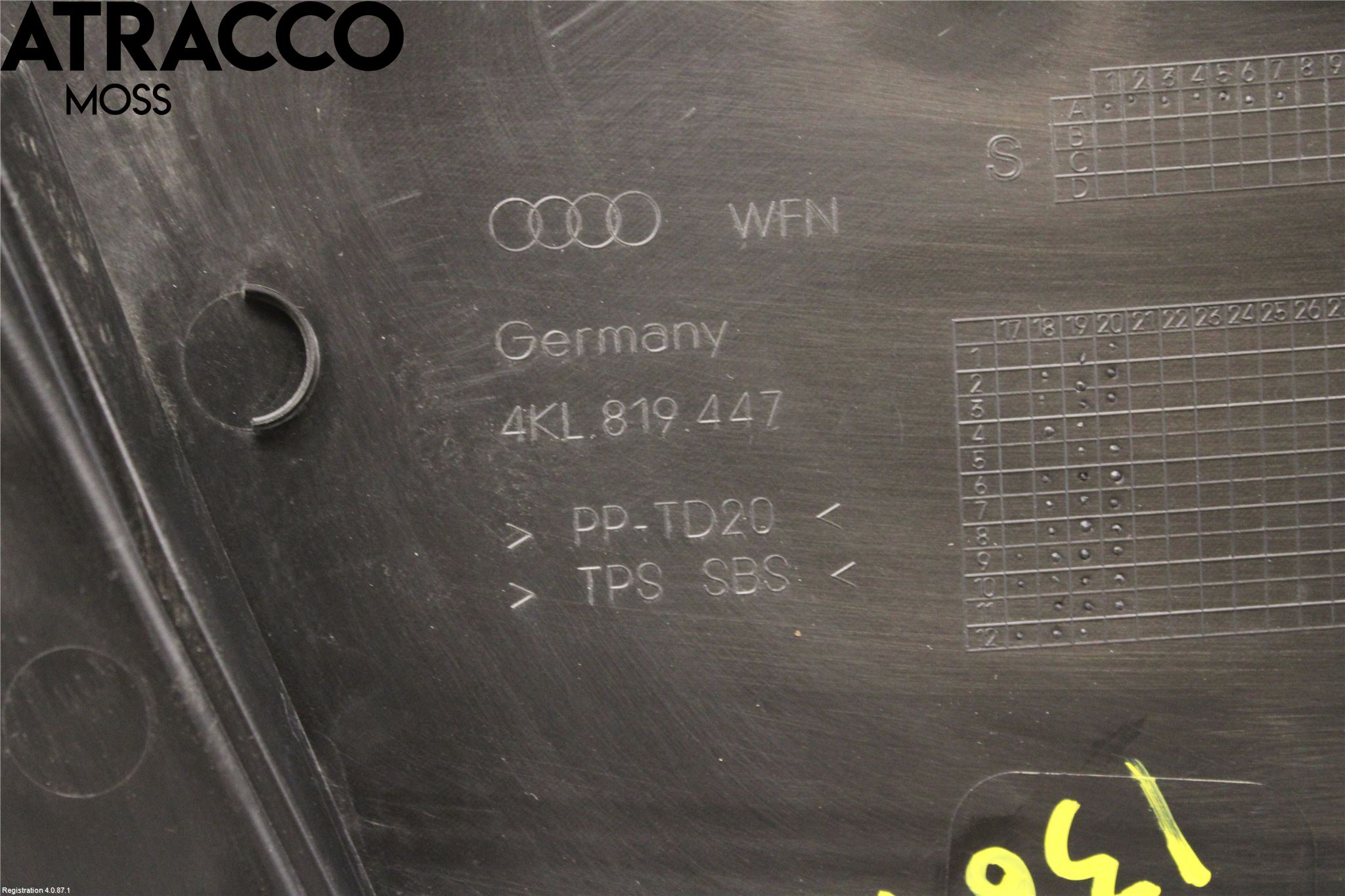 Audi E-TRON, S GE 19- Visker Deksel-Grill-Under Frr