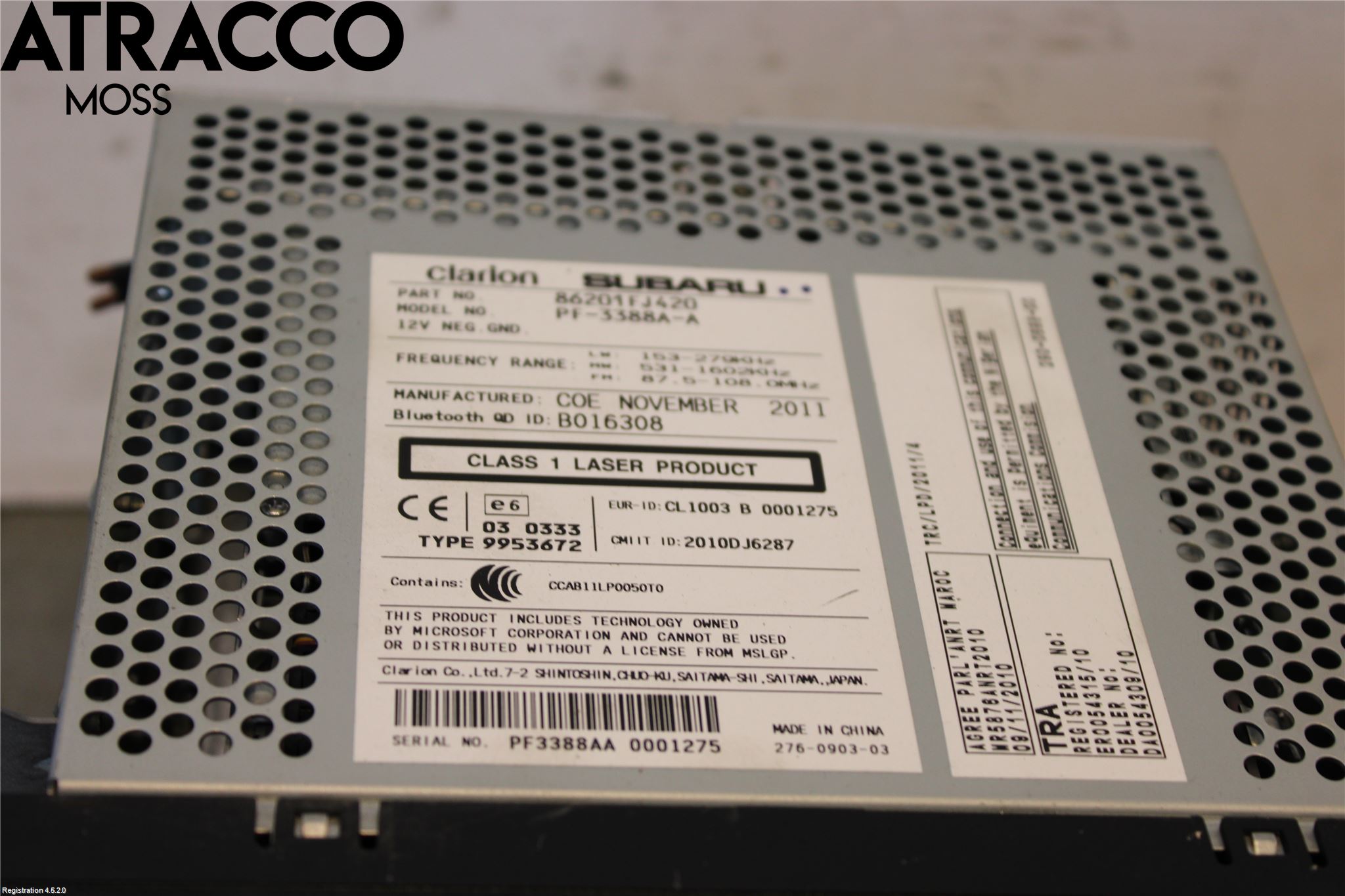 Subaru XV 12-17 Stereo Radio Med Cd