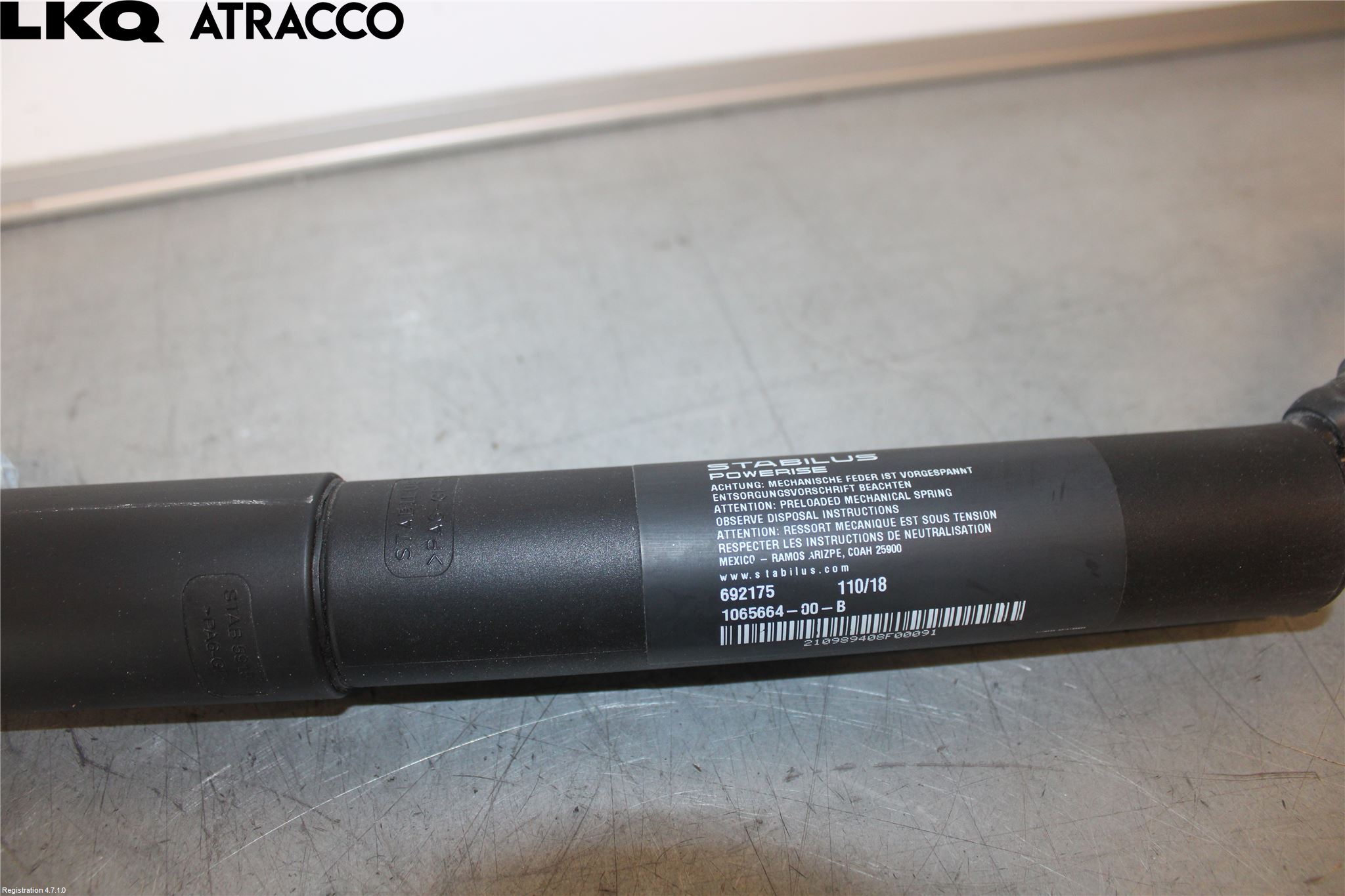 Tesla MODEL X 16- Bakluke Demper-Gassfjær