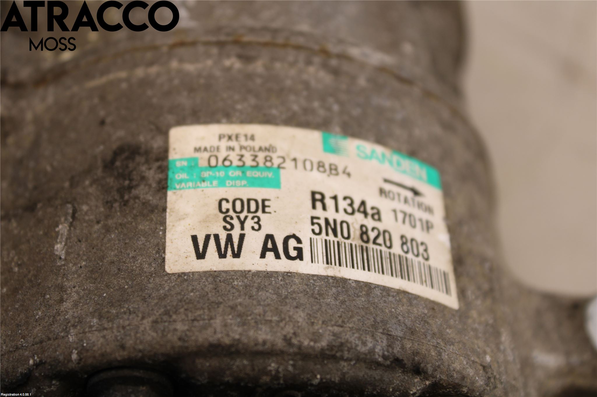 Volkswagen VW PASSAT 05-11 Varme Ac Kompressor