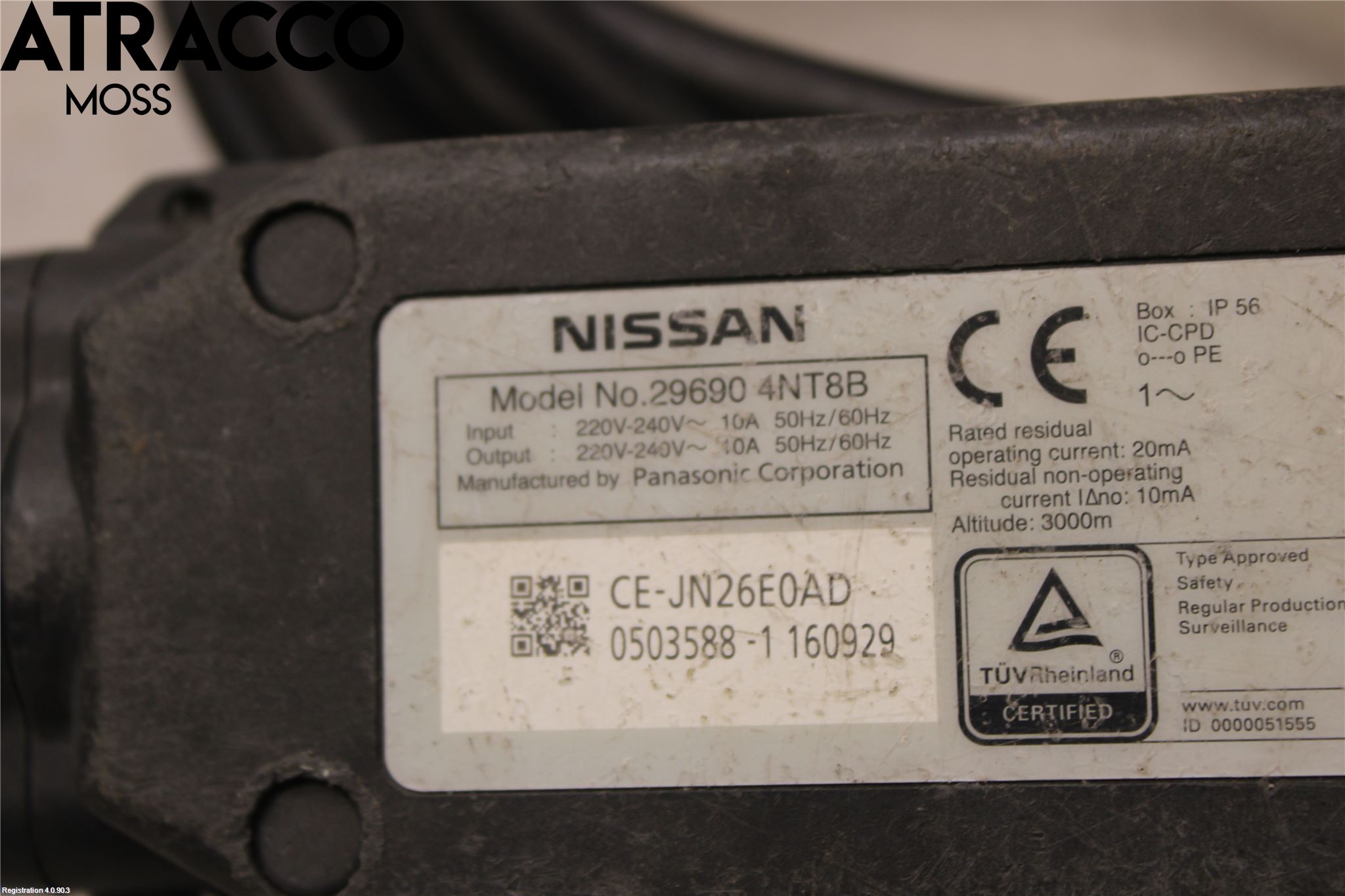 Nissan LEAF 11-17 Laddkabel Elbil