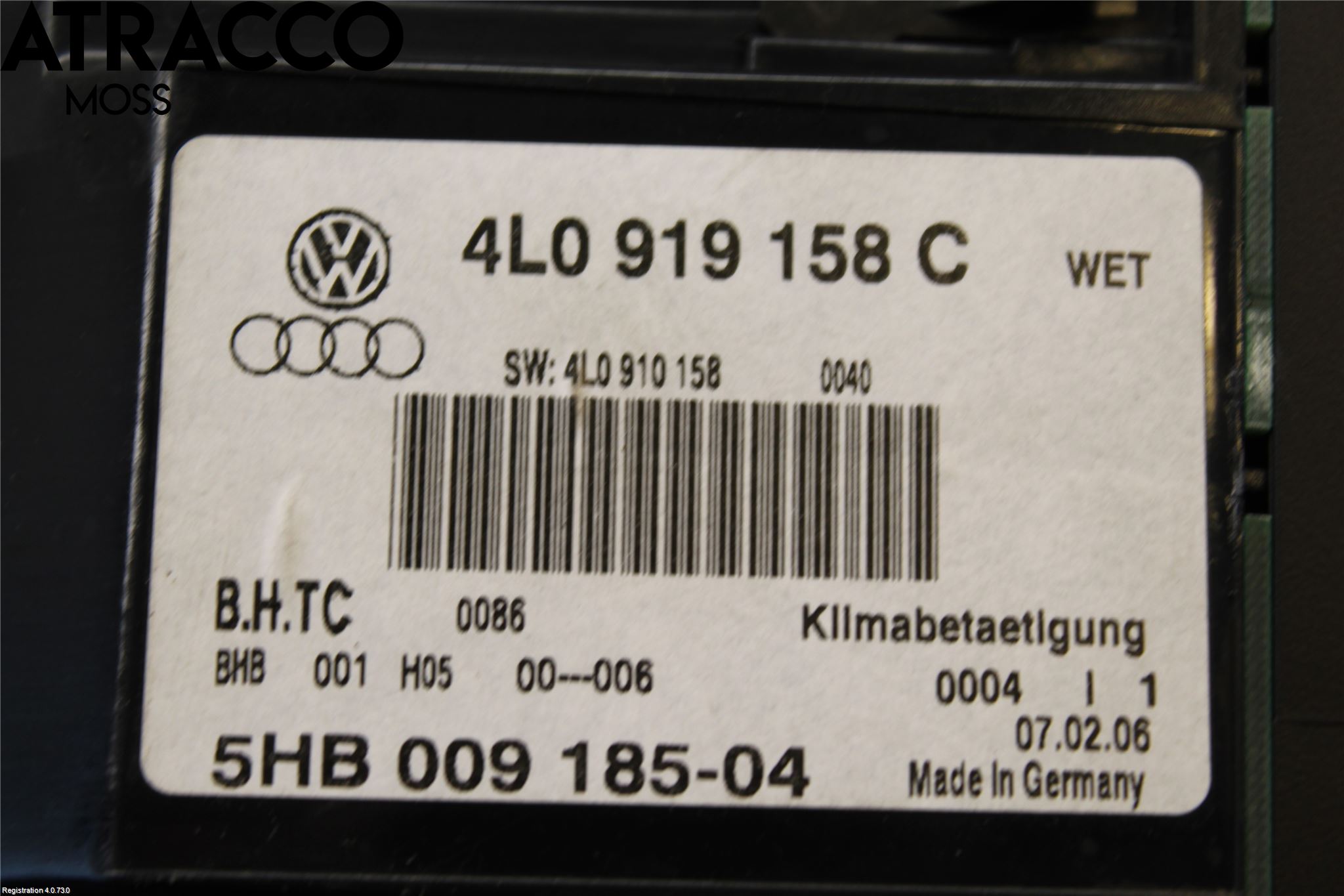Audi Q7/SQ7 Varme Ac Betjening-Display