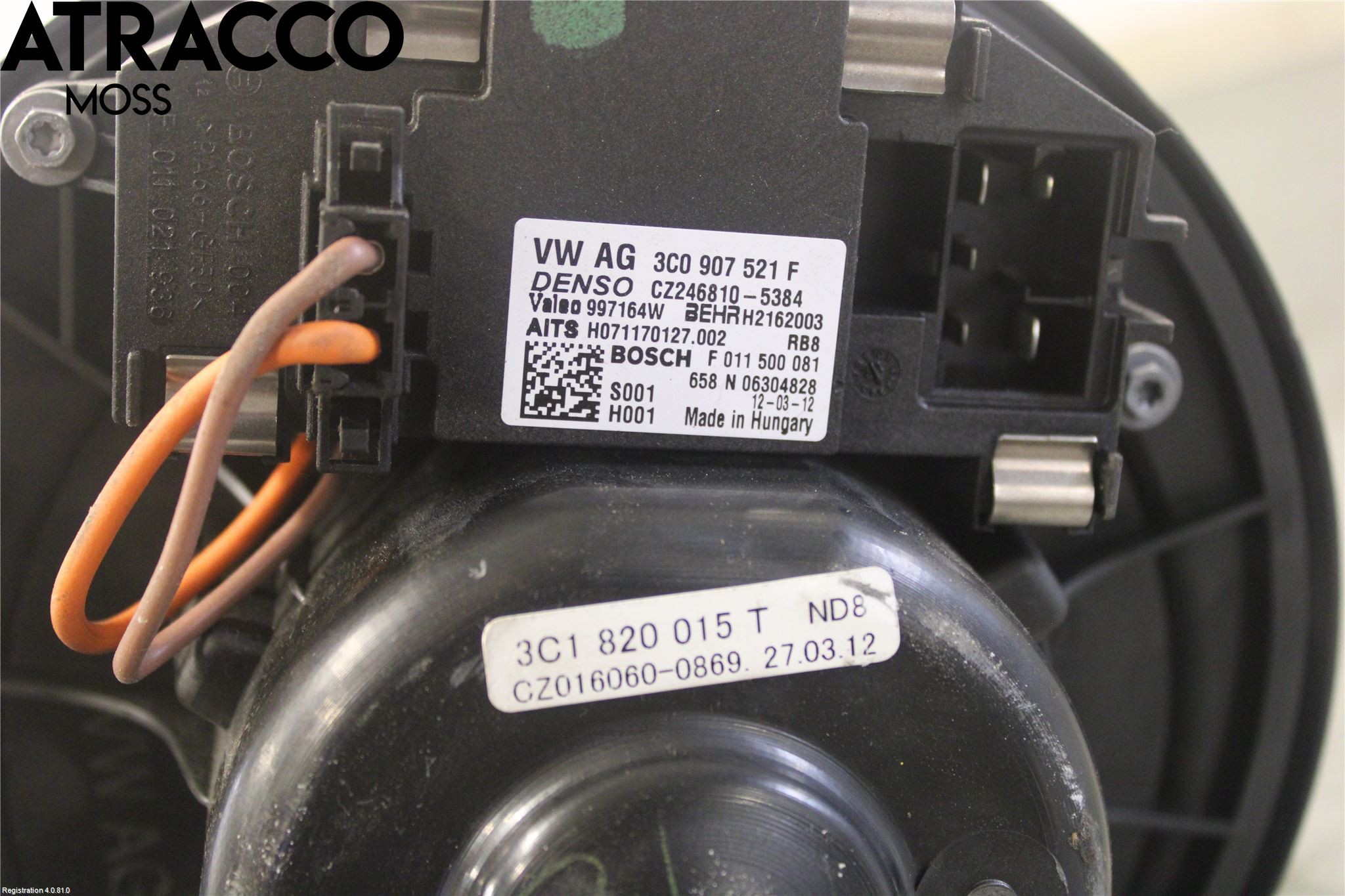 Volkswagen VW PASSAT 11-14 Varme Ac Varmeapparatvifte