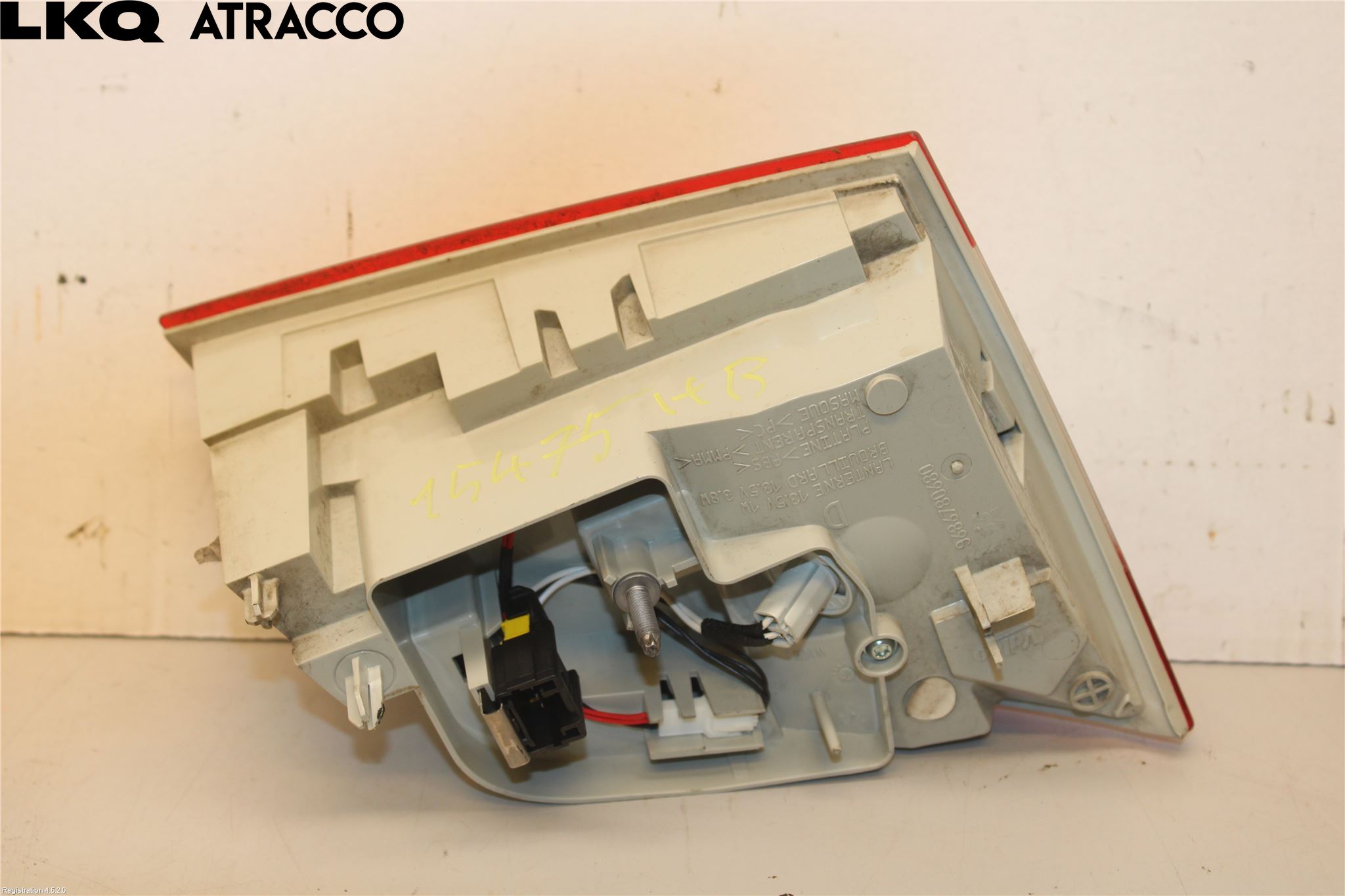 Peugeot 508 11-18 Baklykt Høyre  På Luke(Indre)