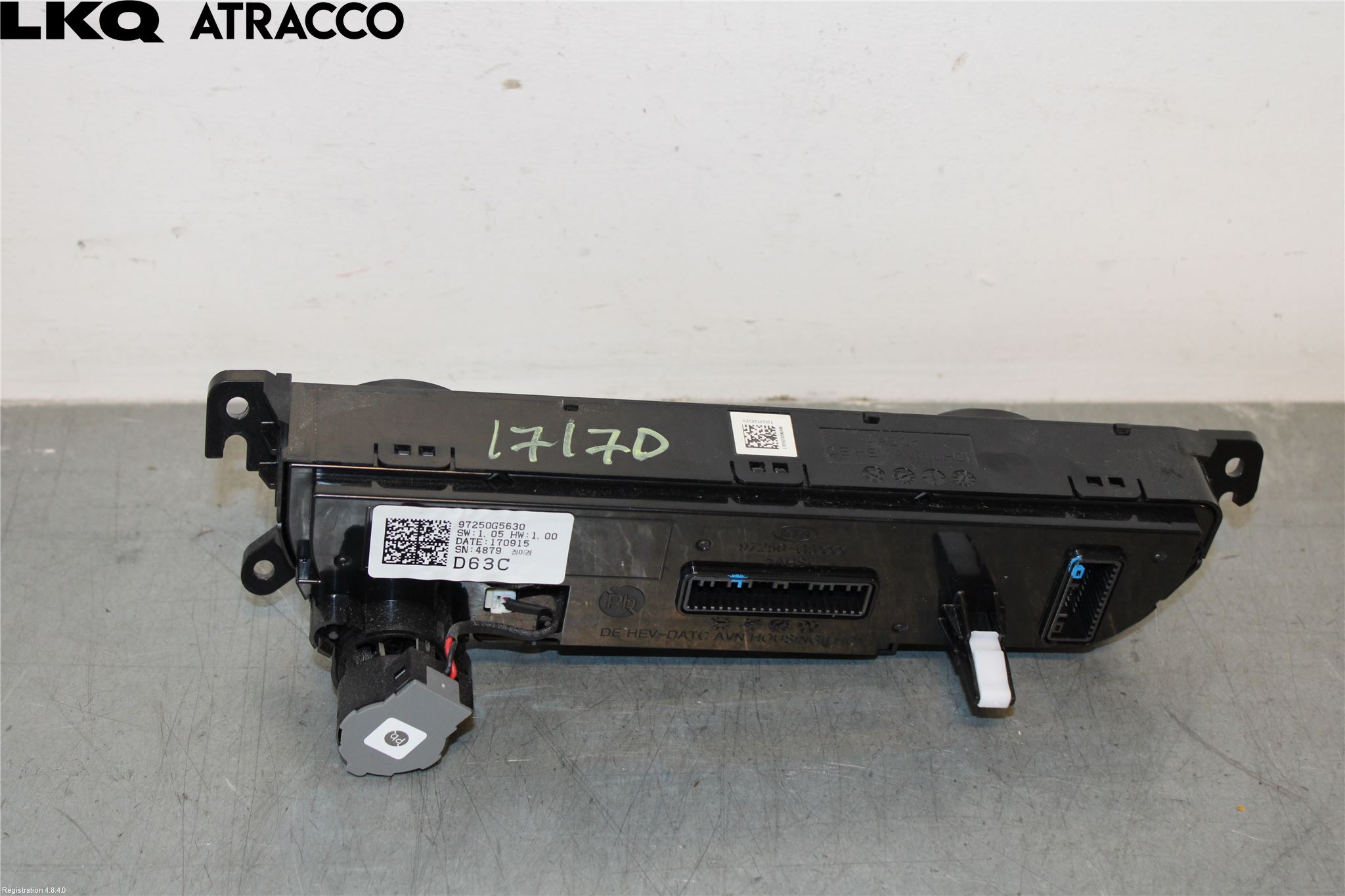 Kia NIRO (DE) 17-22 Varme Ac Betjening-Display
