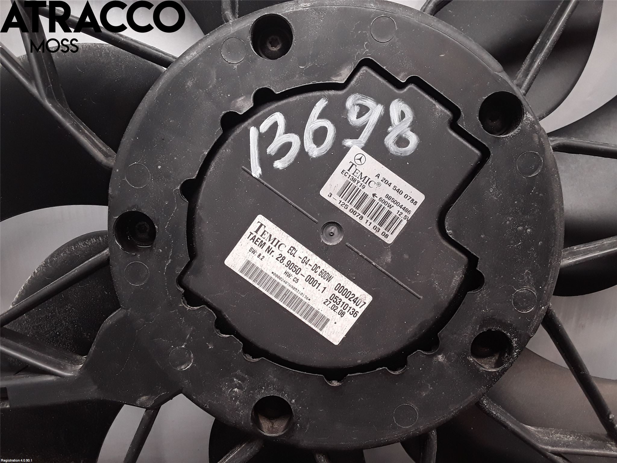 Mercedes-Benz MB C-KLASS (W204) 07-15 Kjølevifte Elektrisk