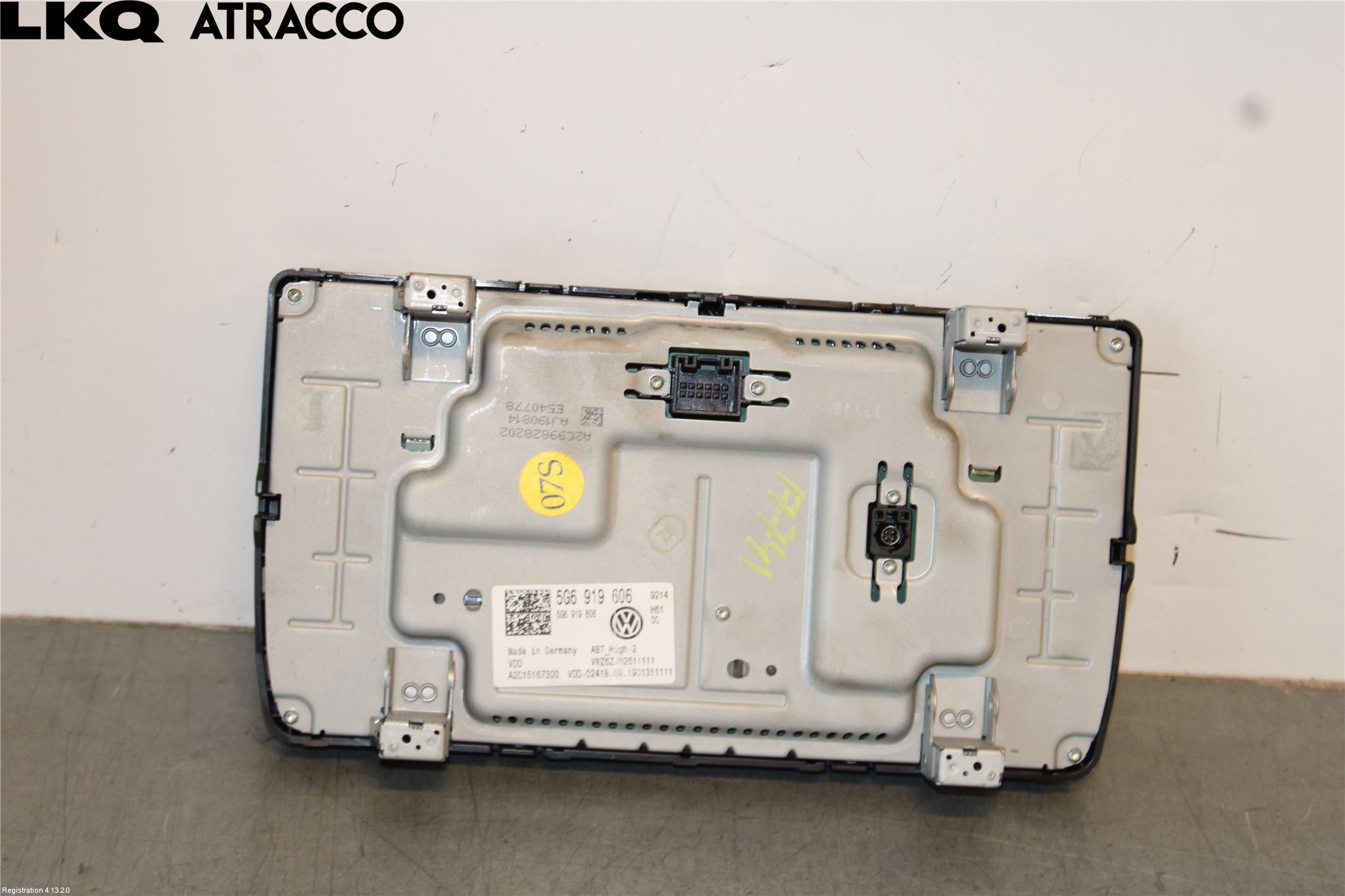 Volkswagen VW GOLF / E-GOLF VII 13-20 Multifunktionsdisplay