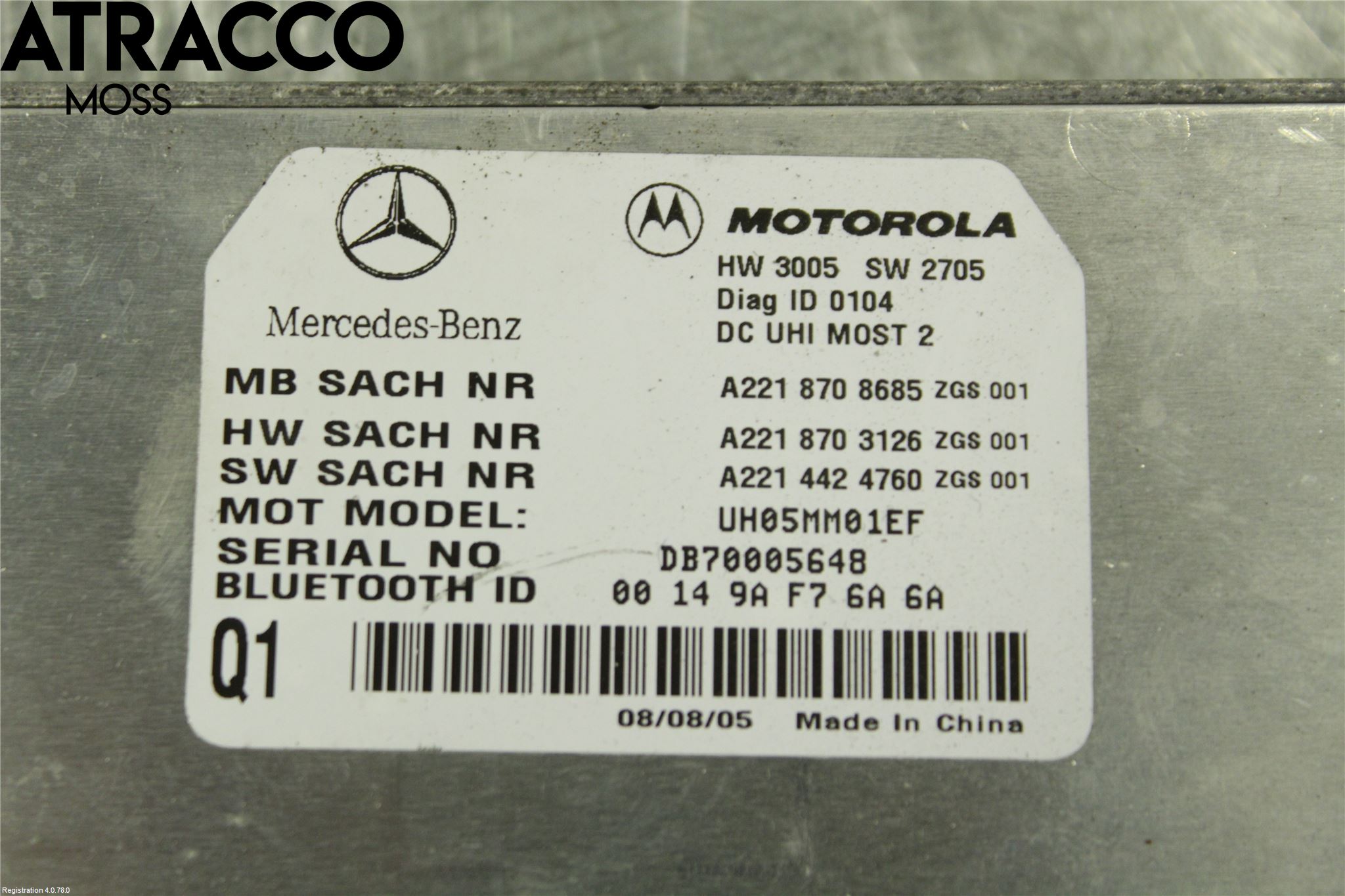 Mercedes-Benz MB S-KLASS (W221) 05-13 Styreenhet Øvrig