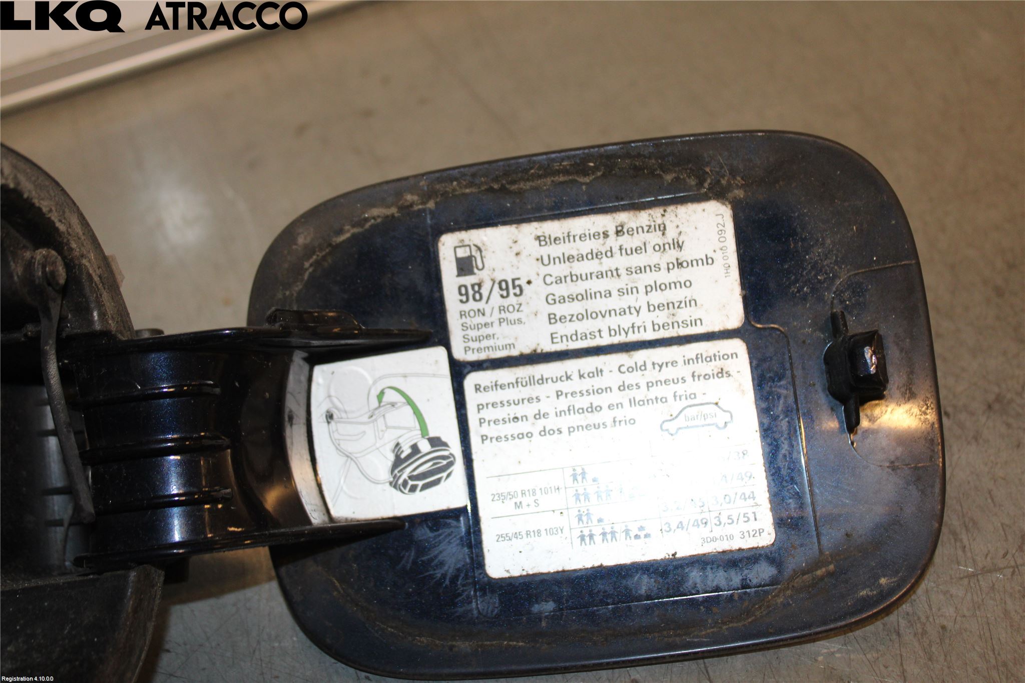 Volkswagen VW PHAETON Drivstoff Tanklokk