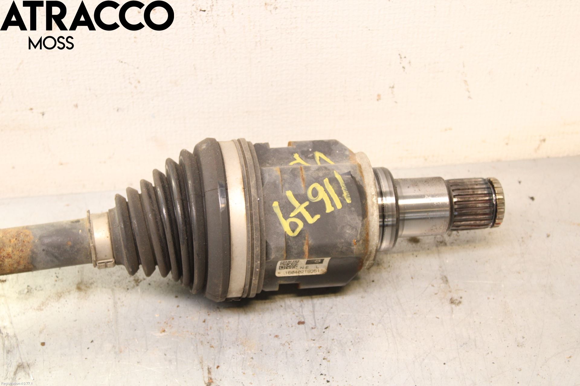 Toyota PRIUS (ZVW50) 16-21 Drivaksel Foran Kompl Venstre