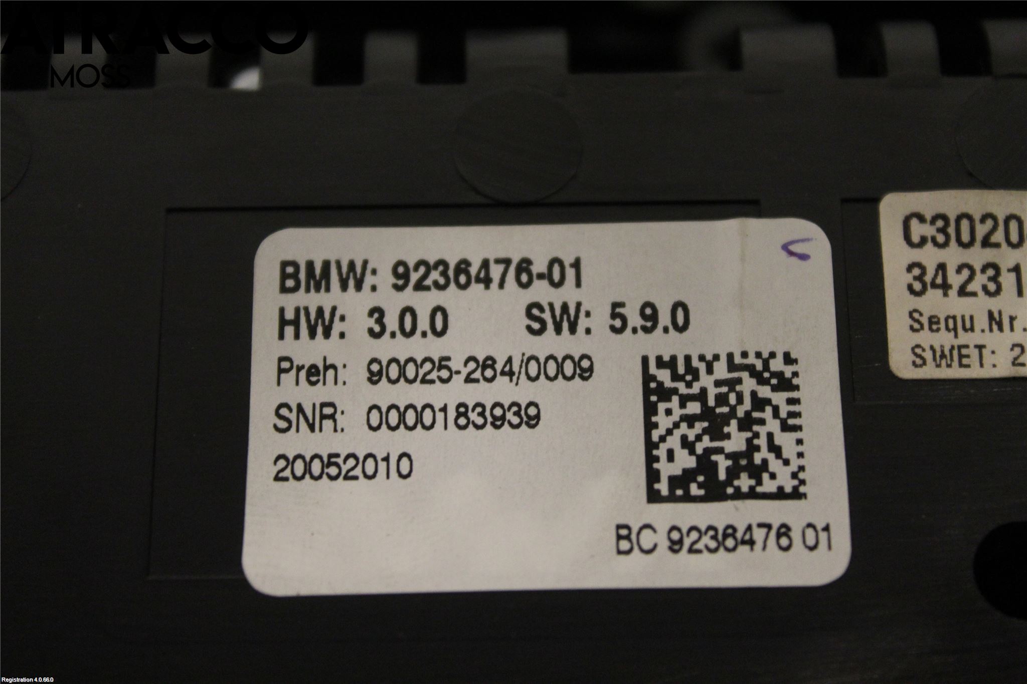 BMW 5 F10/F11/F18 09-17 Varme Ac Betjening-Display