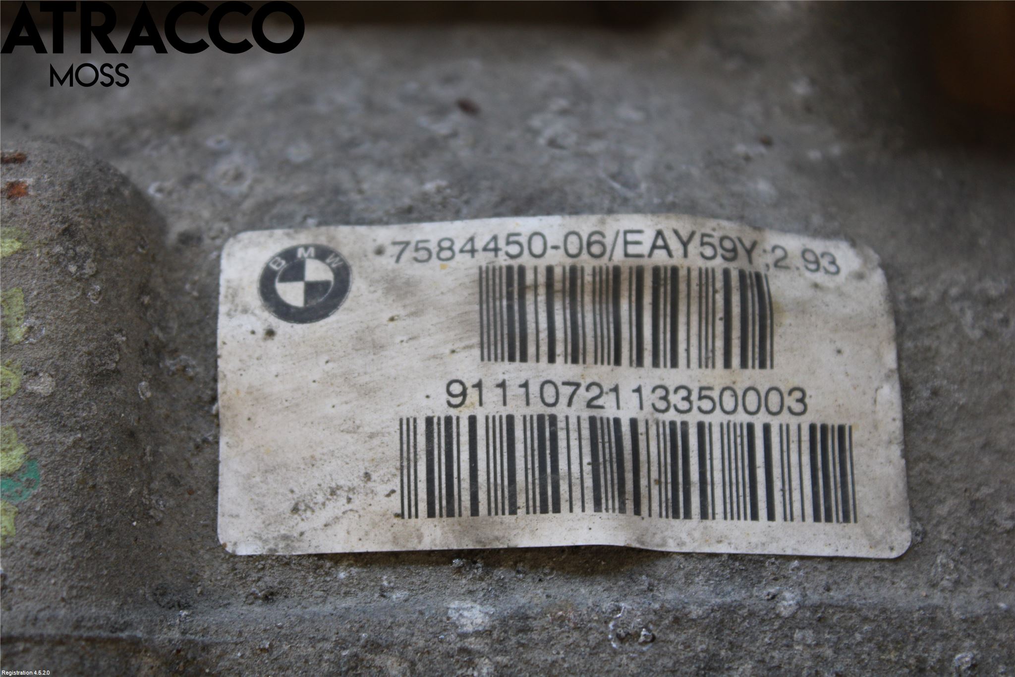BMW 5 F10/F11/F18 09-17 Bakaksel Kardang Bak -Diff