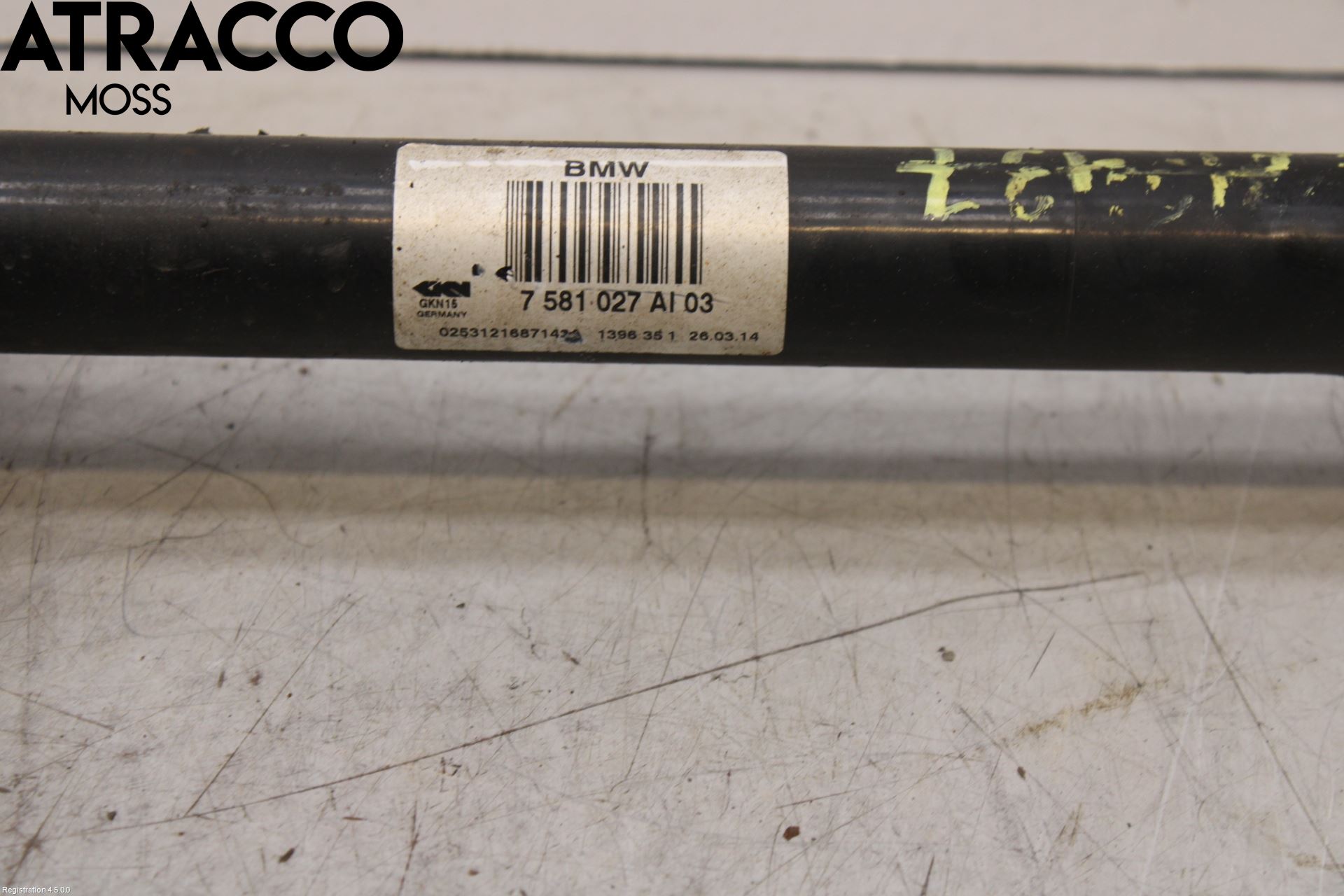 BMW 5 F10/F11/F18 09-17 Drivaksel Bak Kompl Venstre