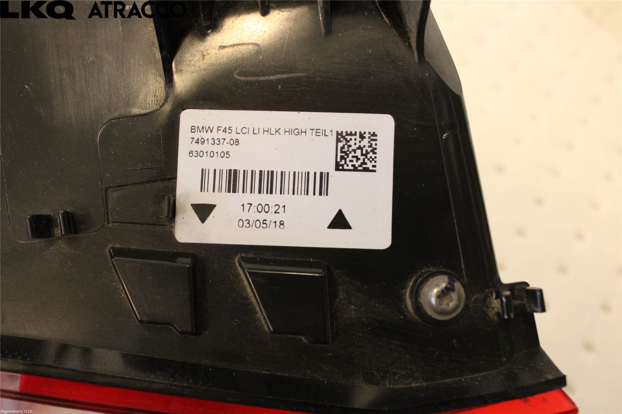 BMW 2 F45 Active Tourer 14-21 Baklykt Venstre