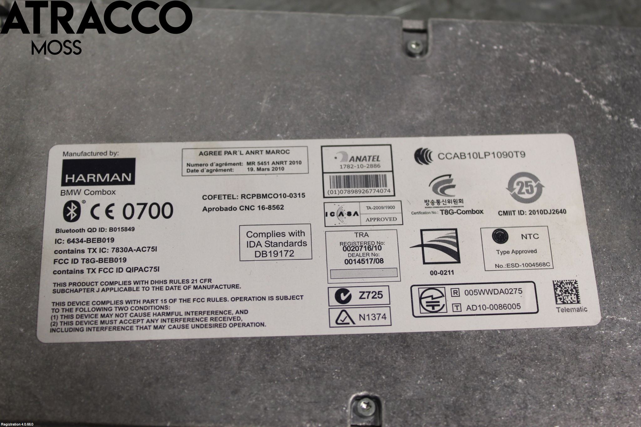 BMW 5 F10/F11/F18 09-17 Styreenhet Øvrig