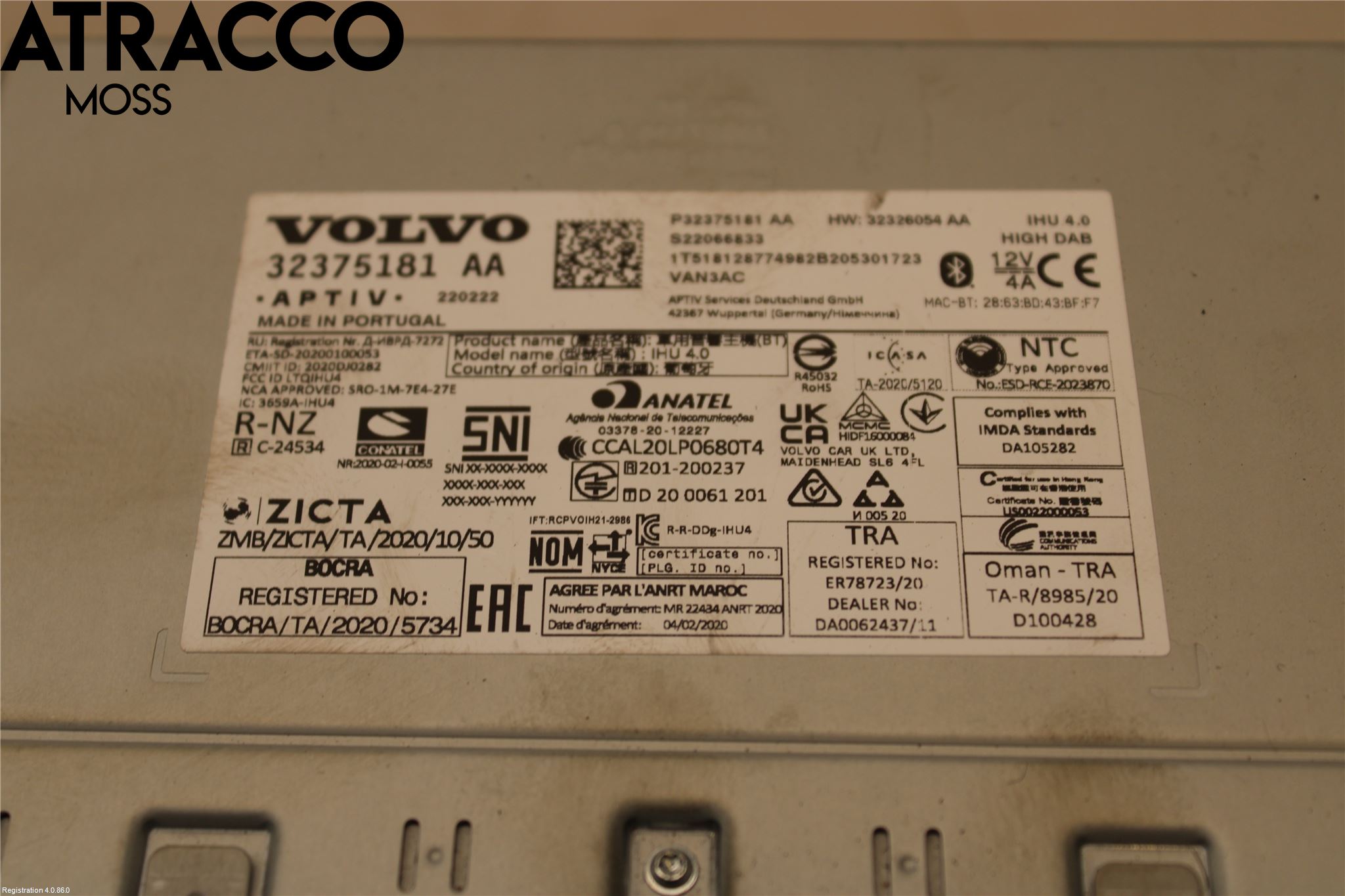 Volvo XC40/RECHARGE 18- Stereo Radio Med Cd