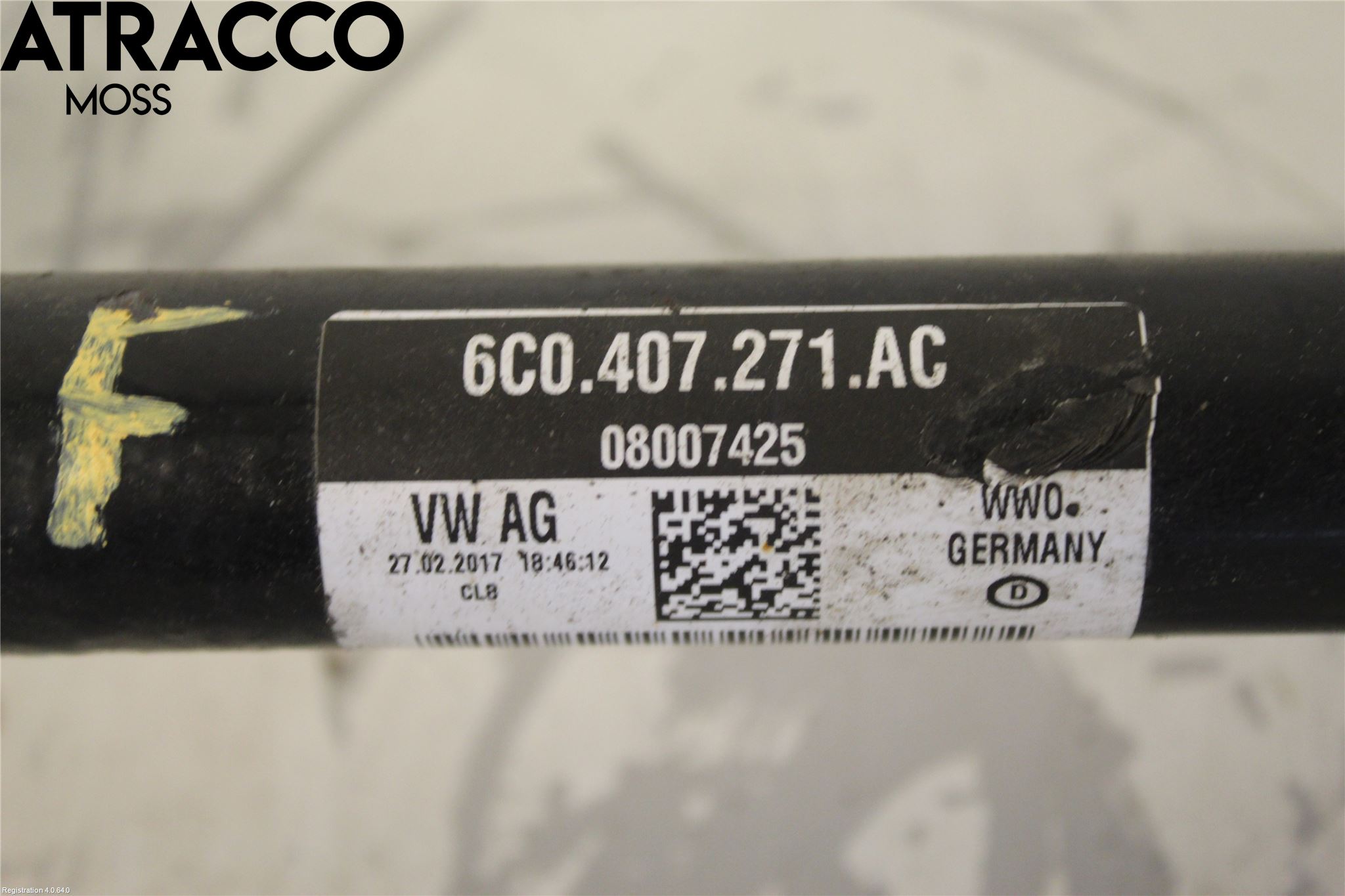 Skoda RAPID Drivaksel Foran Kompl Venstre