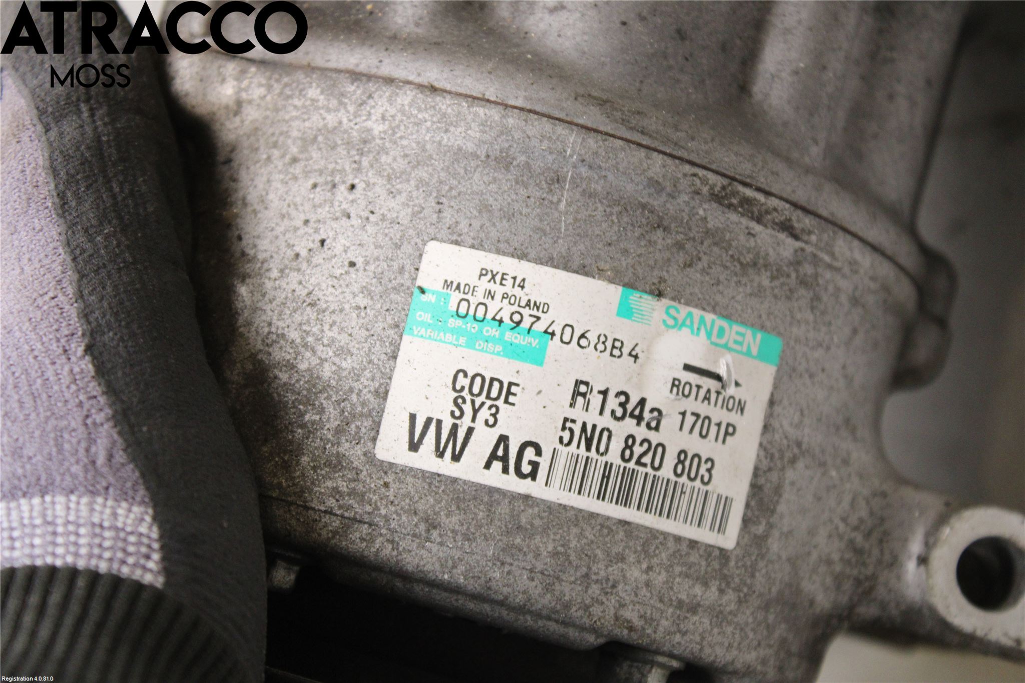Audi A3/S3 05-13 Varme Ac Kompressor