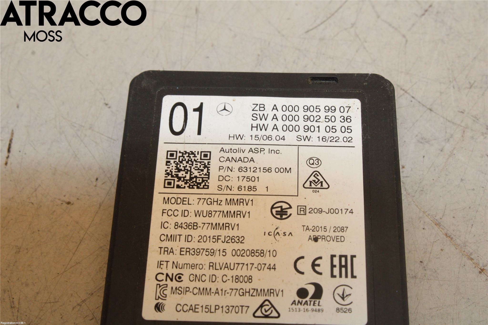 Mercedes-Benz MB E-KLASS (W213) 16-23 Sensor Kollisjonsbeskyttelse