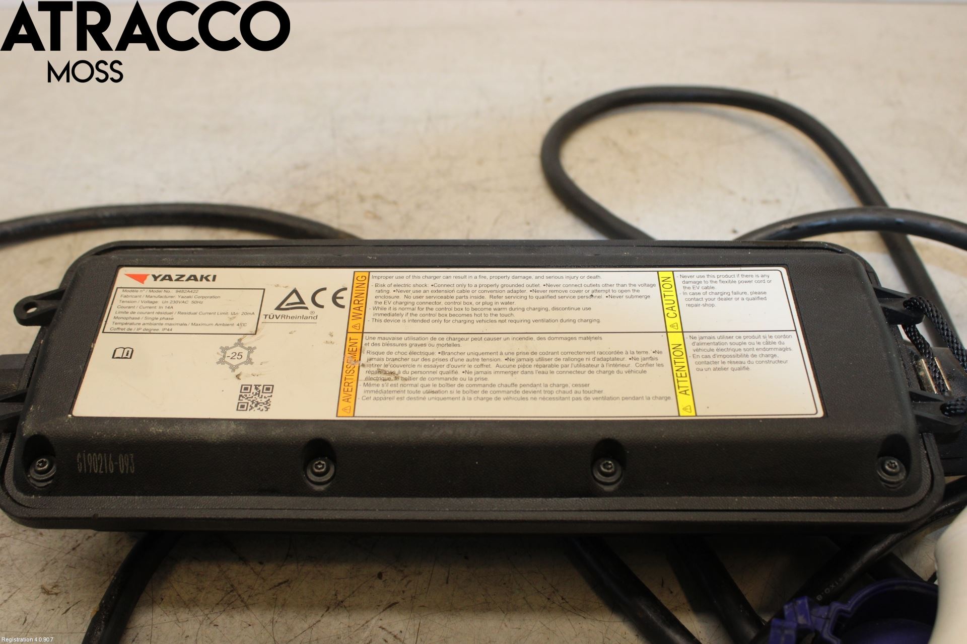 Peugeot PARTNER 08-15 Laddkabel Elbil