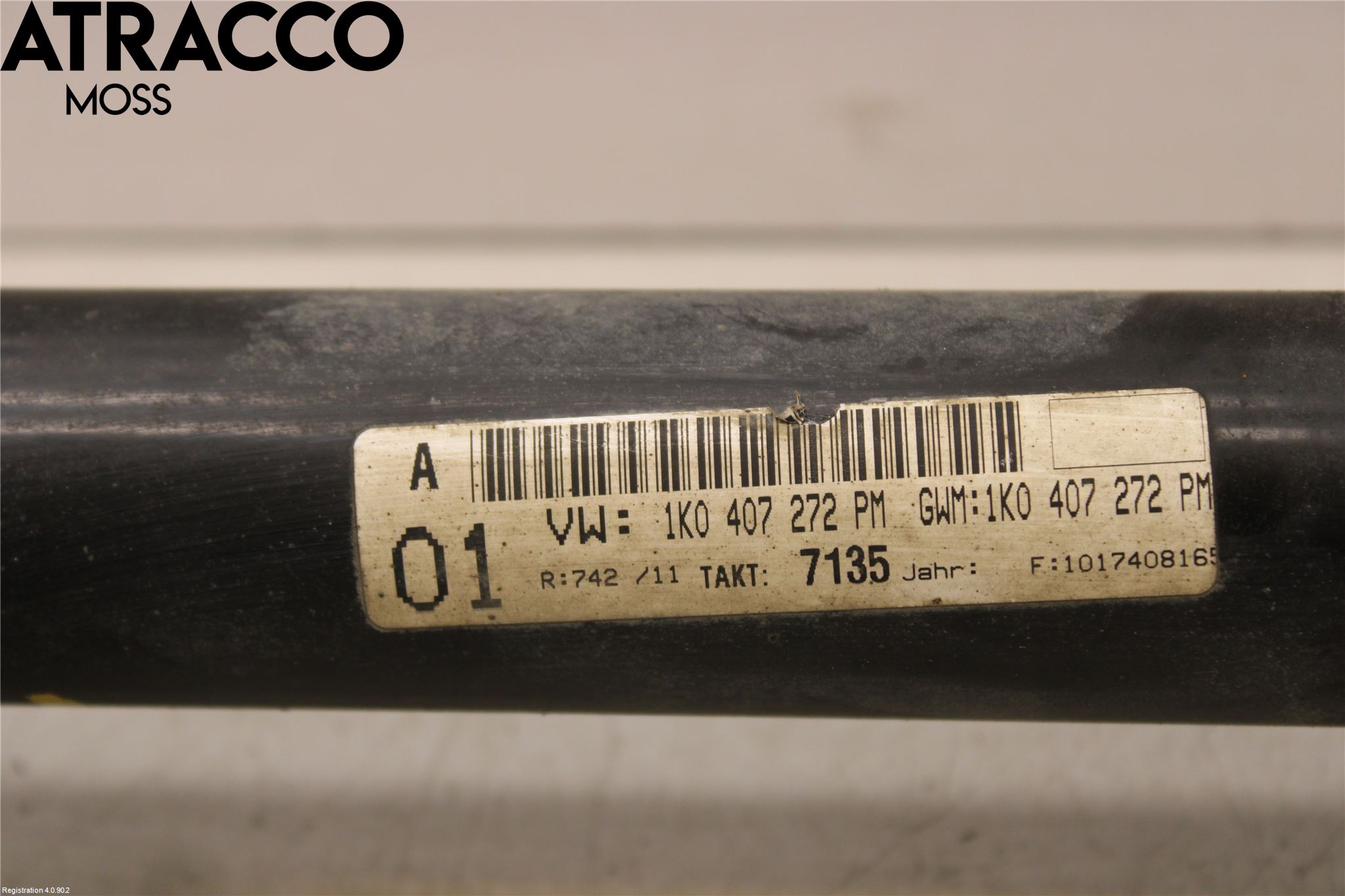 Volkswagen VW GOLF VI 09-13 Drivaksel Foran Kompl Høyre