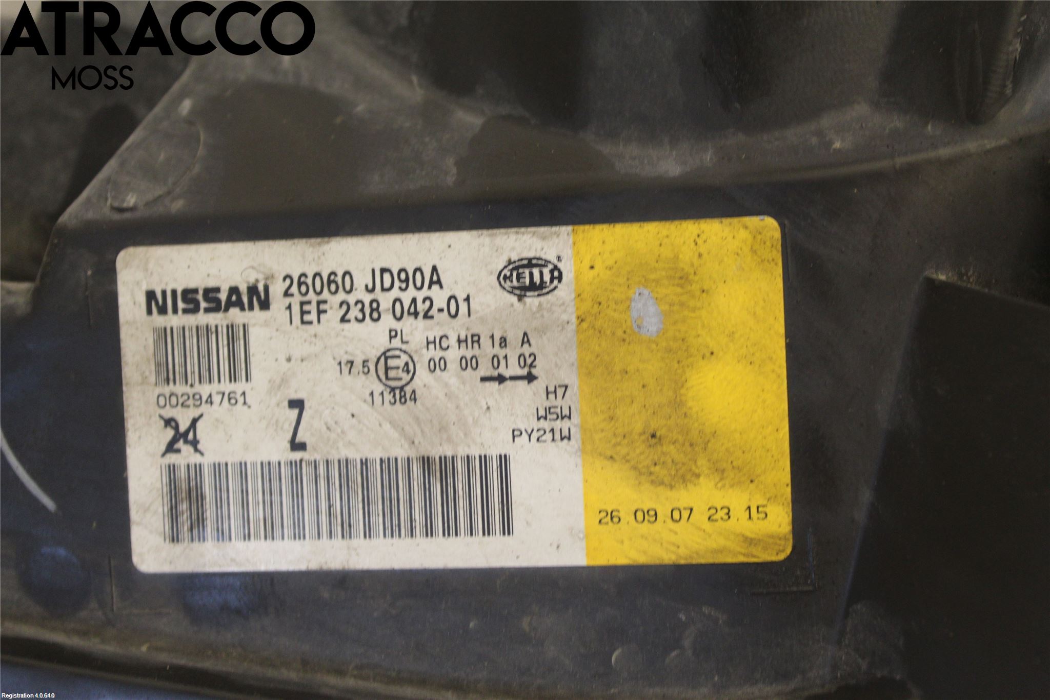 Nissan QASHQAI   07-10 Frontlykt Venstre