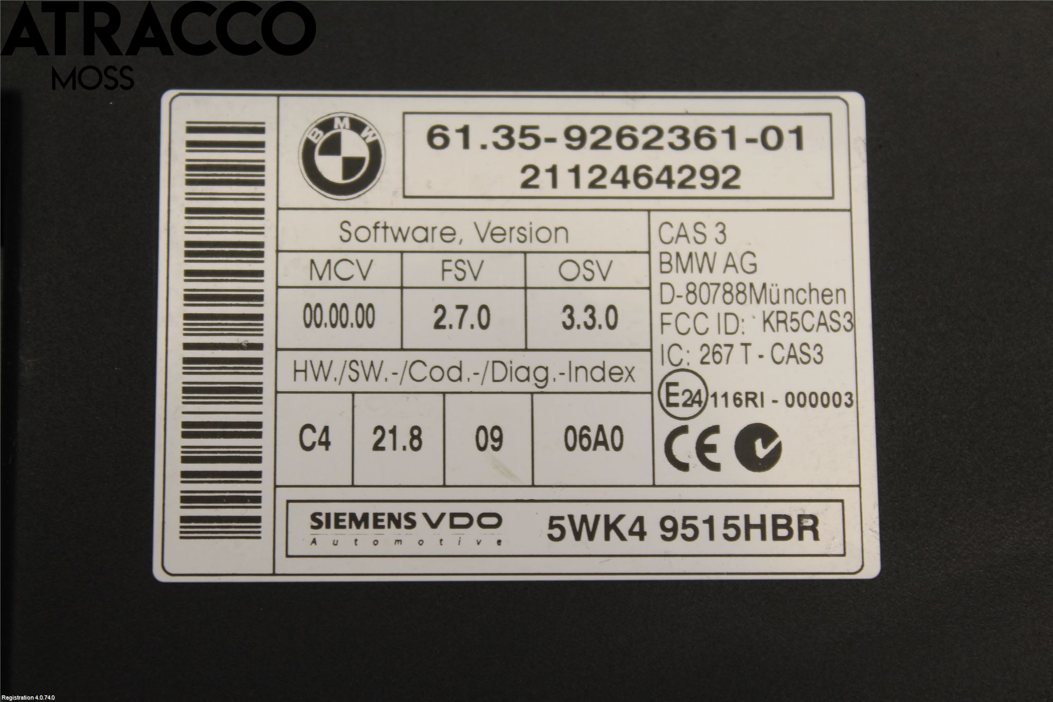 BMW 3 E90/91 SED/TOU 05-12 Styreenhet Øvrig