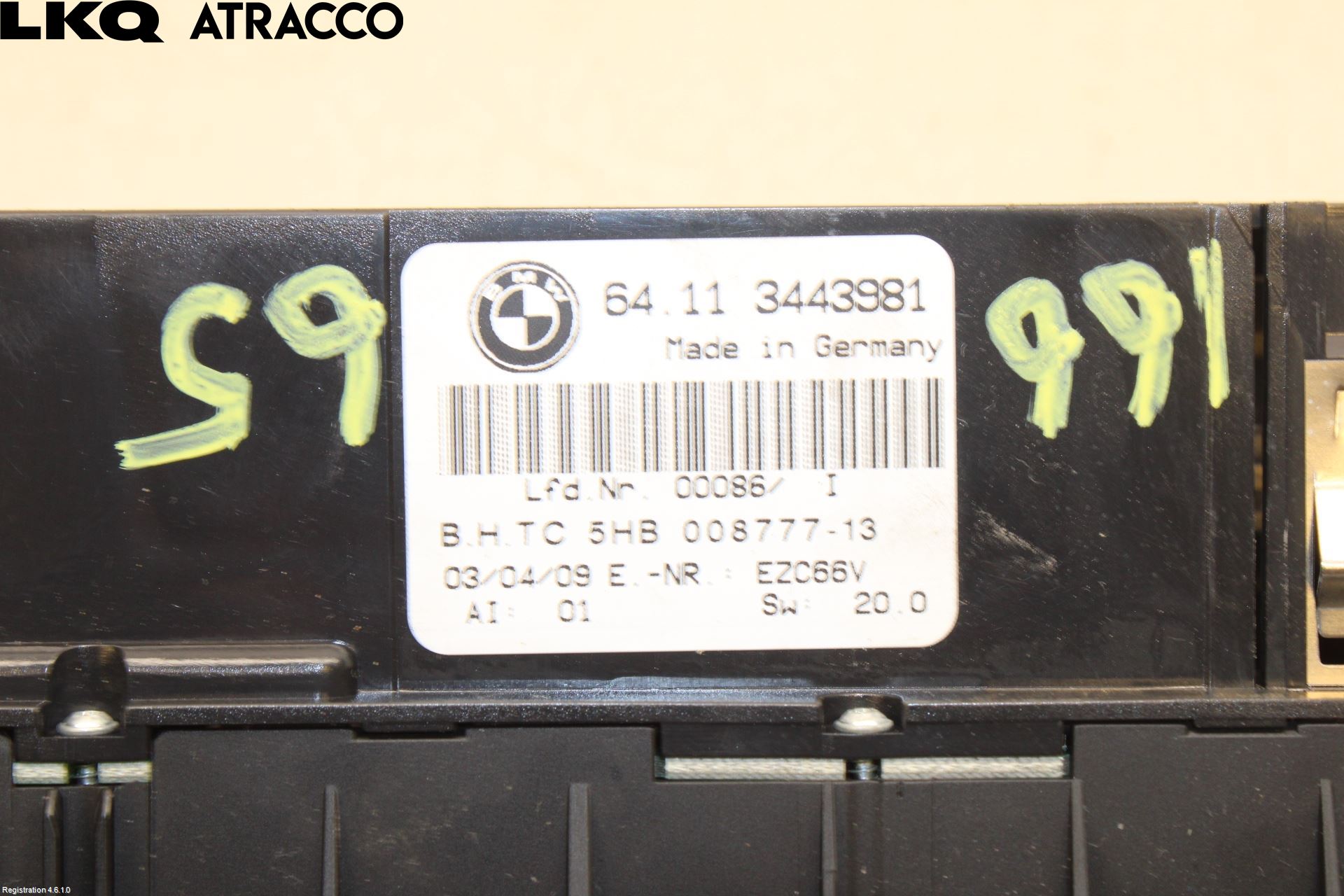 BMW X3 E83     03-10 Varme Ac Betjening-Display