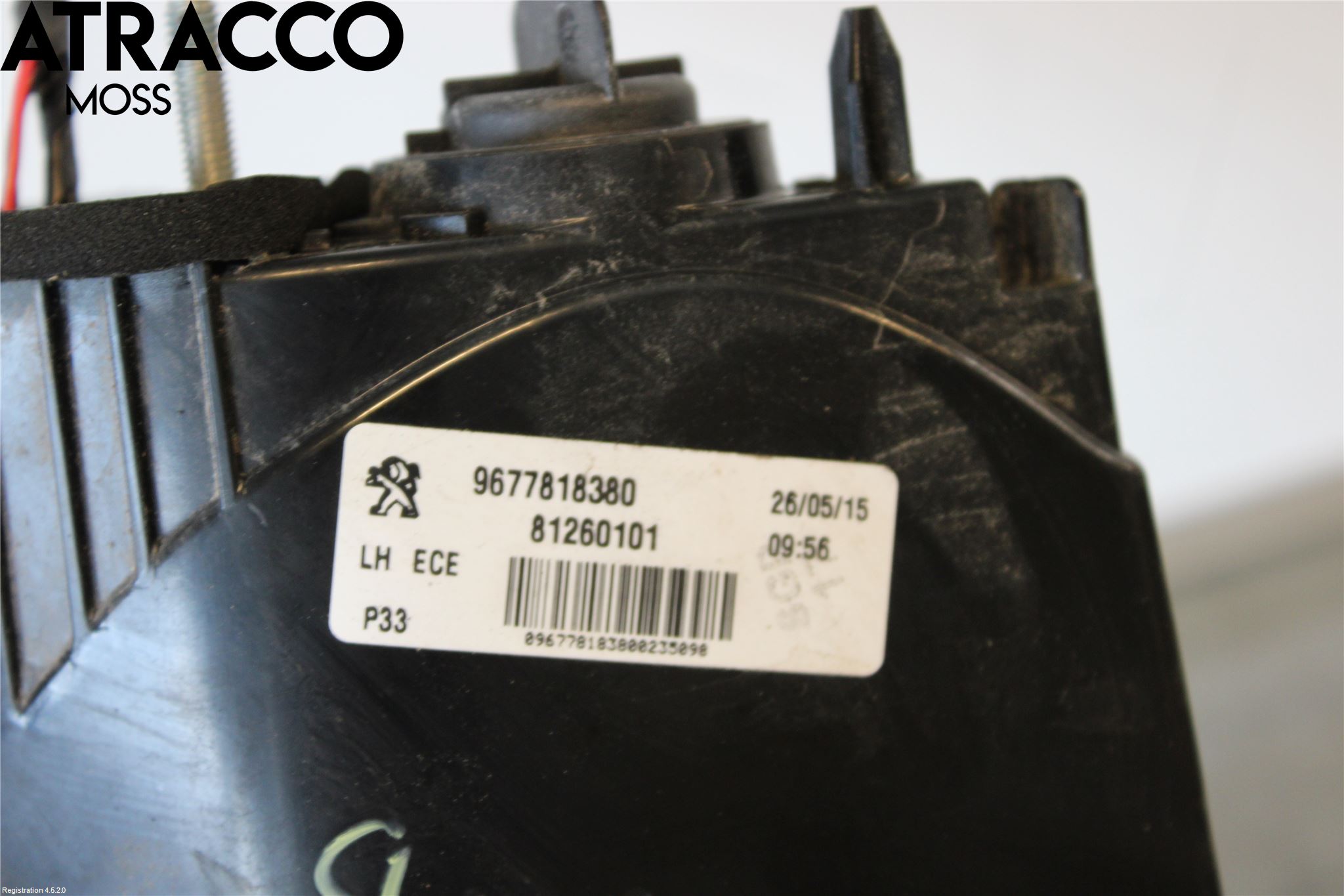 Peugeot 308 14-21 Baklykt Venstre  På Luke(Indre