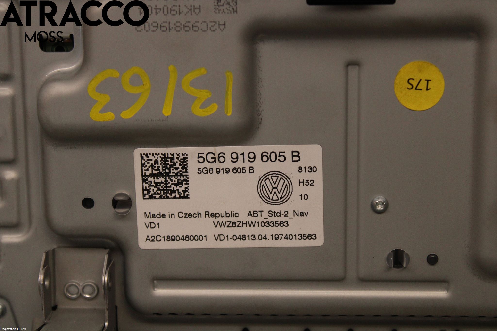 Volkswagen VW GOLF / E-GOLF VII 13-20 Multifunktionsdisplay