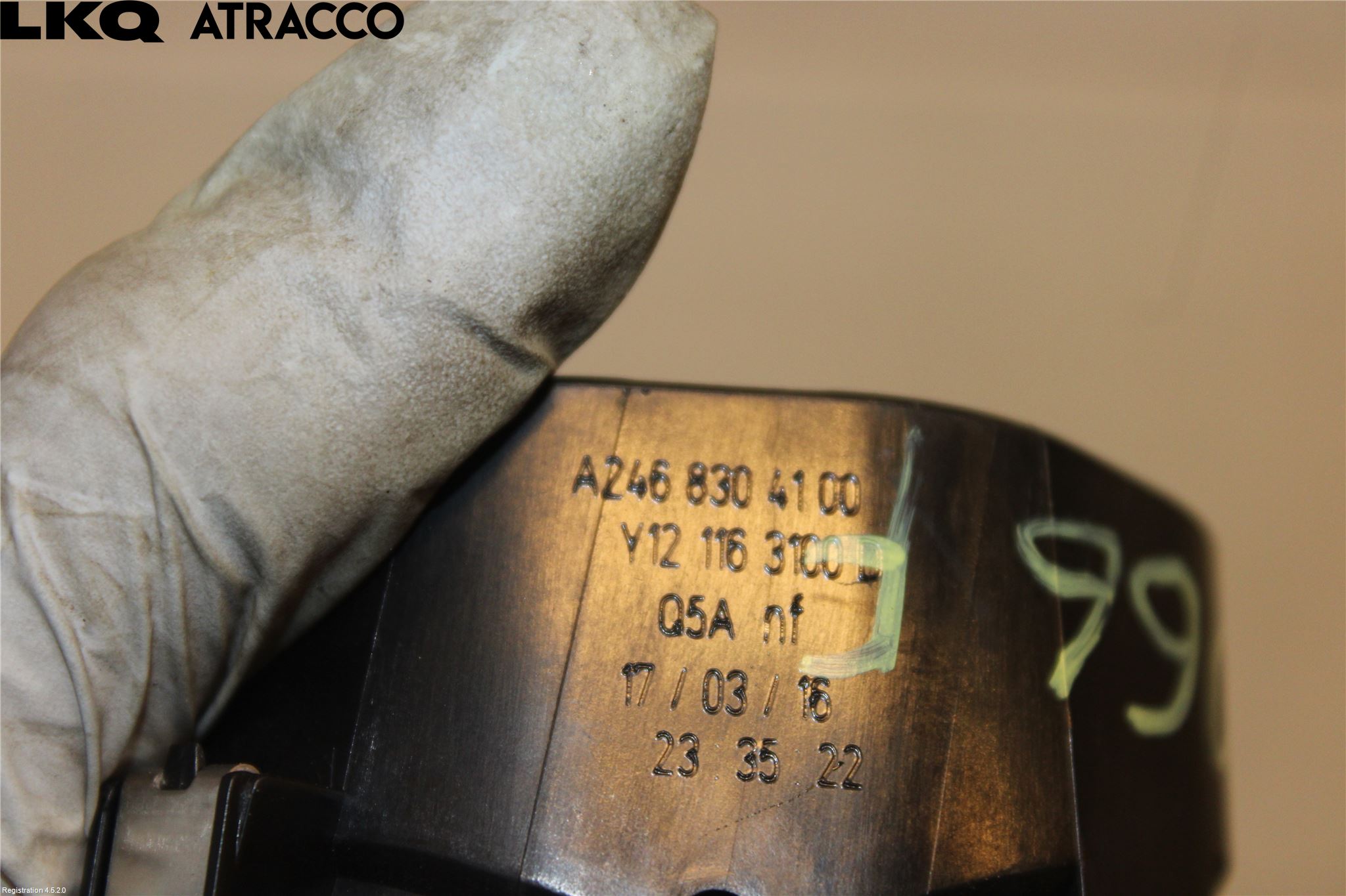 Mercedes-Benz MB B-KLASS (W246/W242) 12-19 Bryter Luft Sirkulasjon