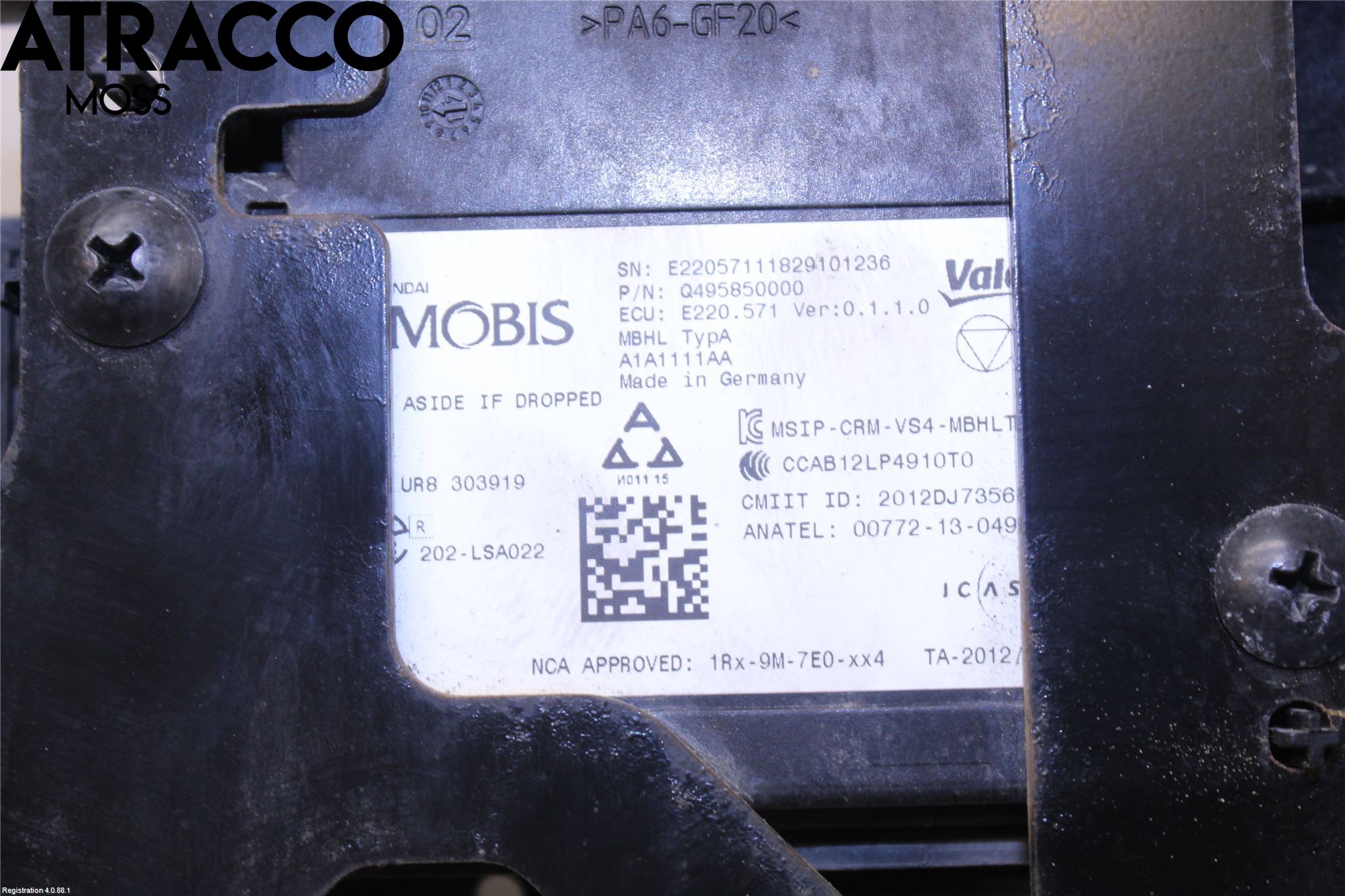 Kia NIRO (DE) 17-22 Sensor Kollisjonsbeskyttelse