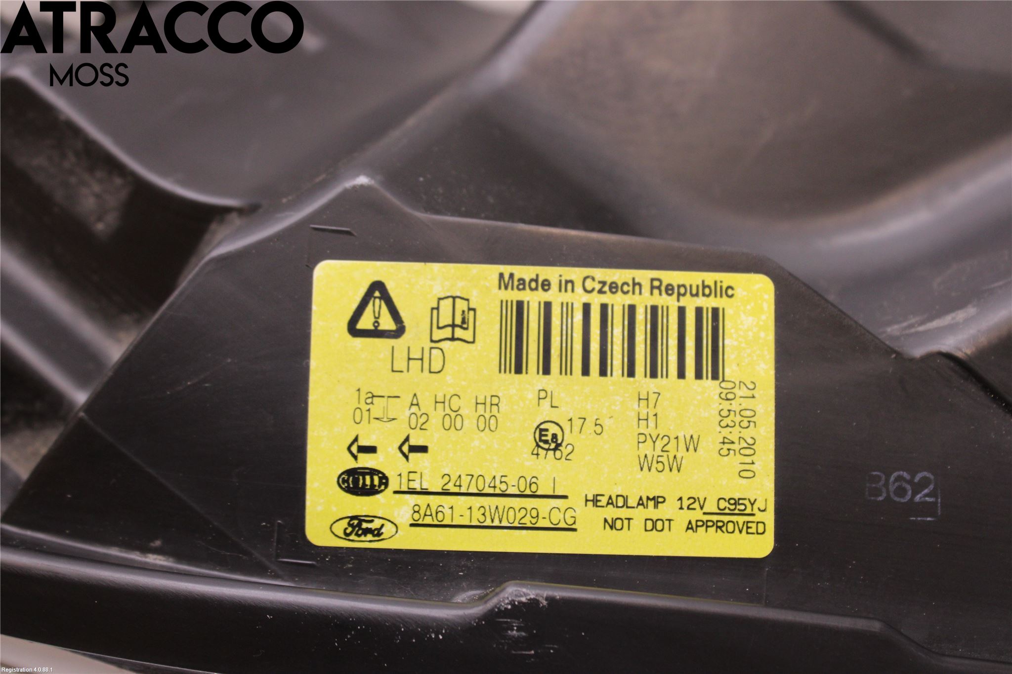 Ford FIESTA 09-12 Frontlykt Høyre