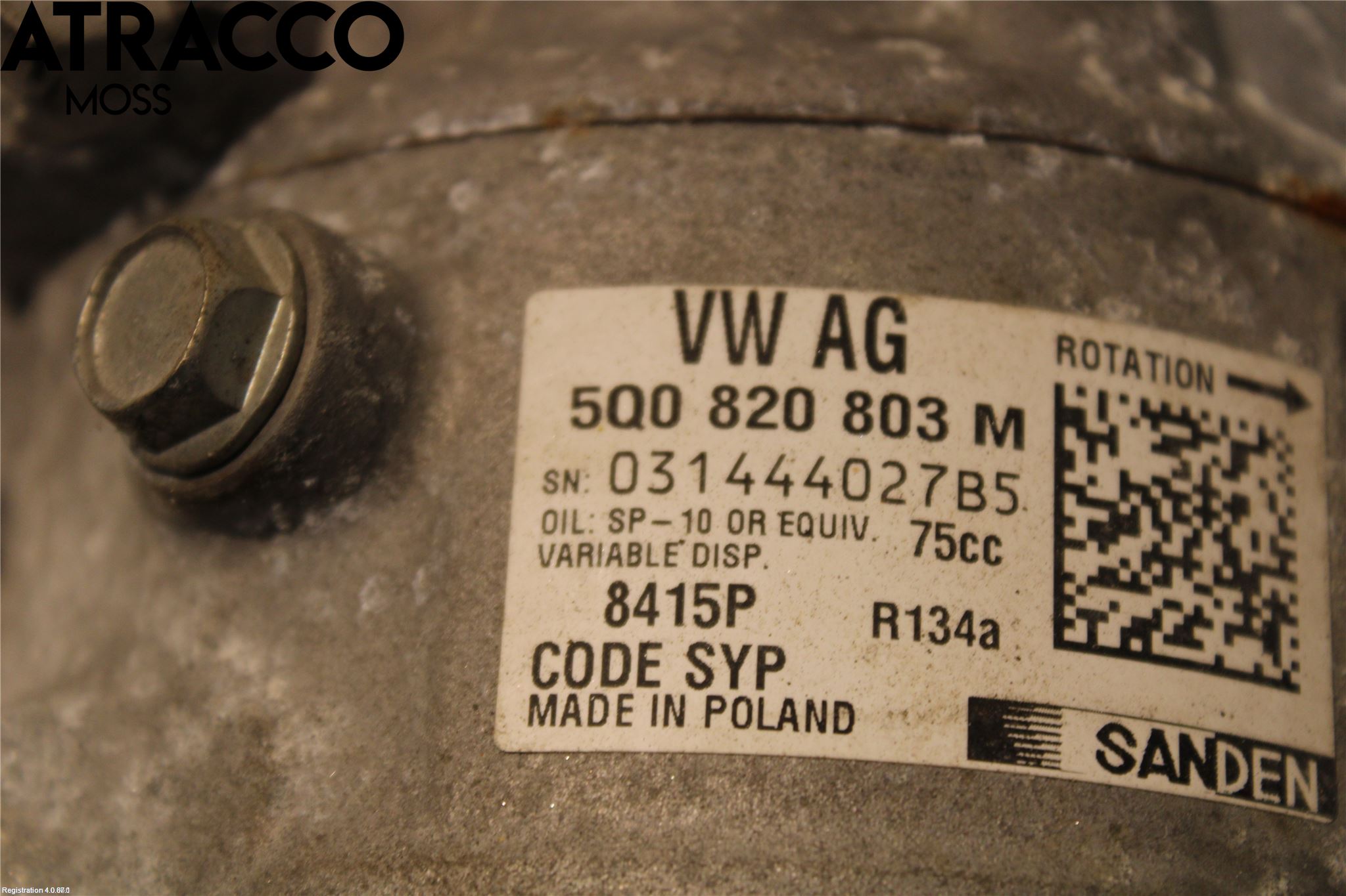 Volkswagen VW CADDY 16-20 Varme Ac Kompressor