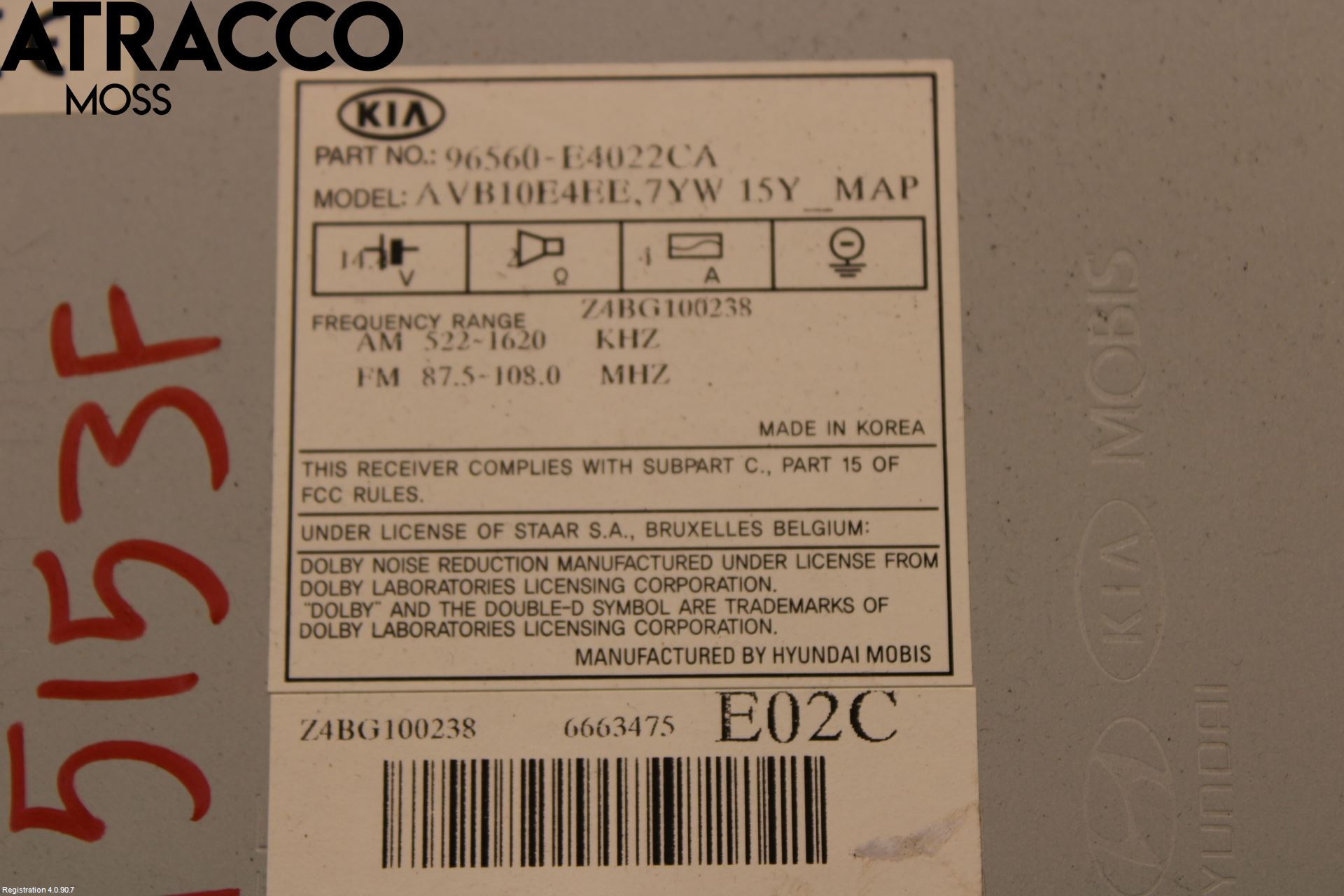 Kia SOUL 09- Stereo Radio