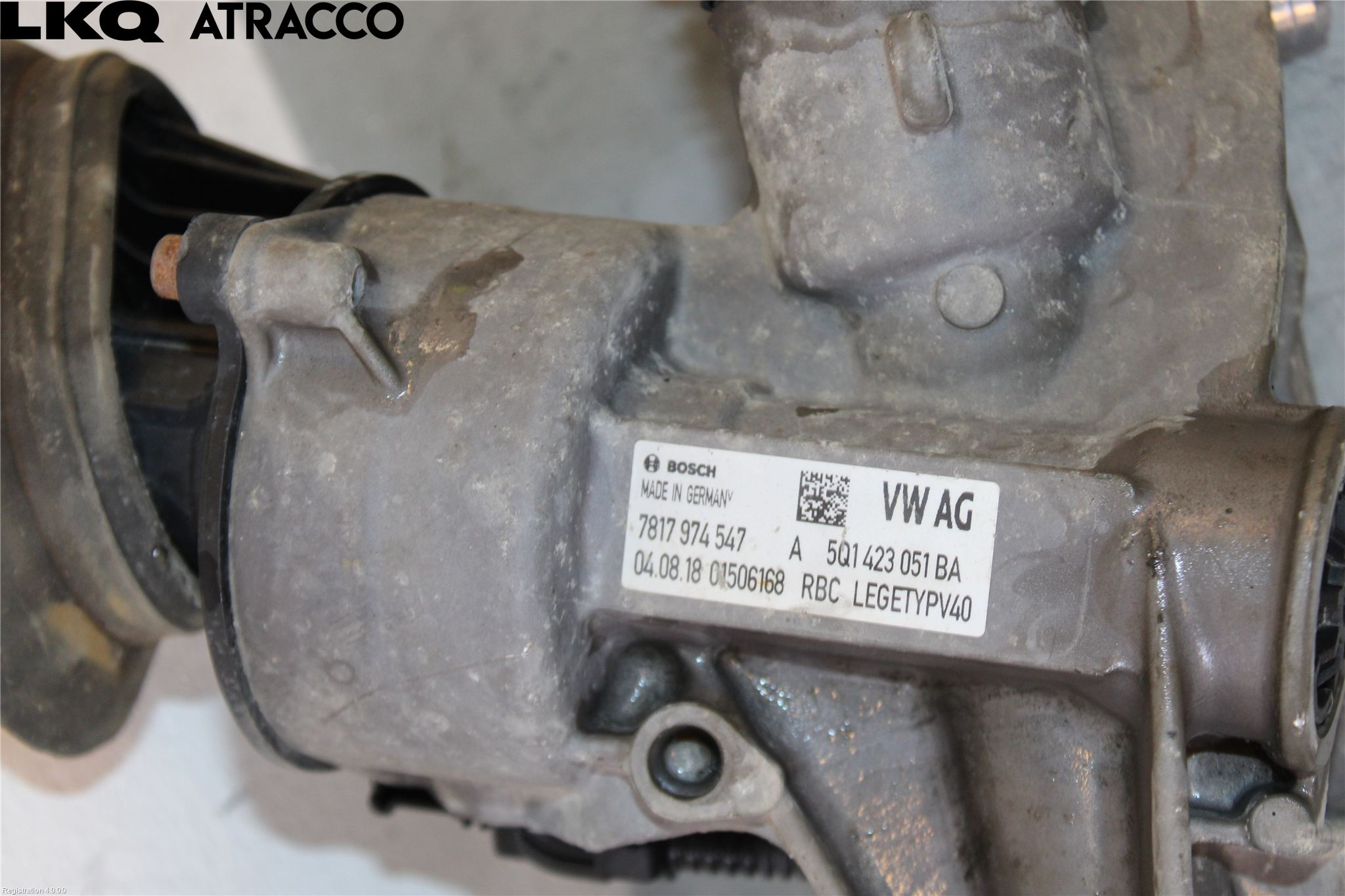 Volkswagen VW GOLF / E-GOLF VII 13-20 Servo Snekke - Tannstang