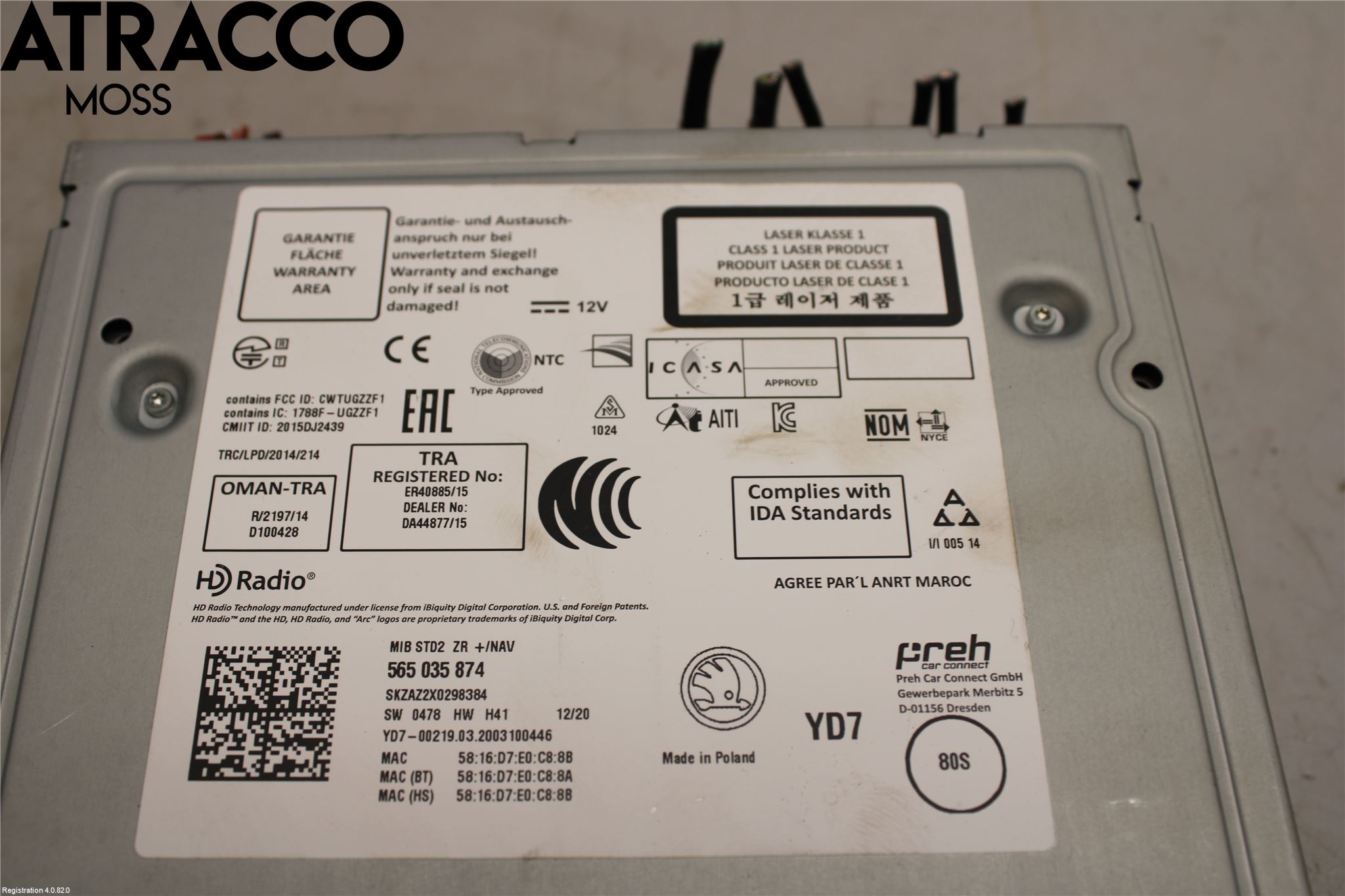 Skoda OCTAVIA (5E) 13-20 Stereo Radio