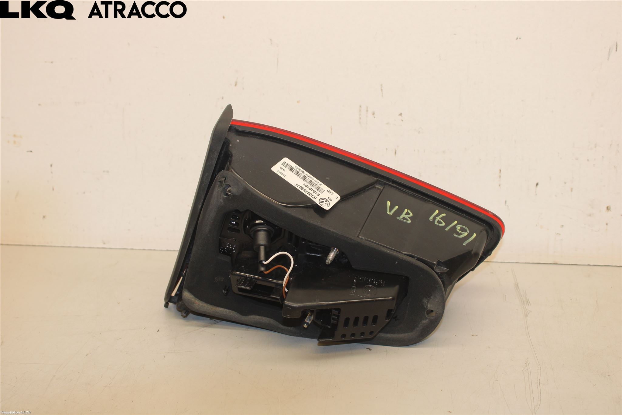 Volkswagen VW GOLF / E-GOLF VII 13-20 Baklykt Venstre  På Luke(Indre