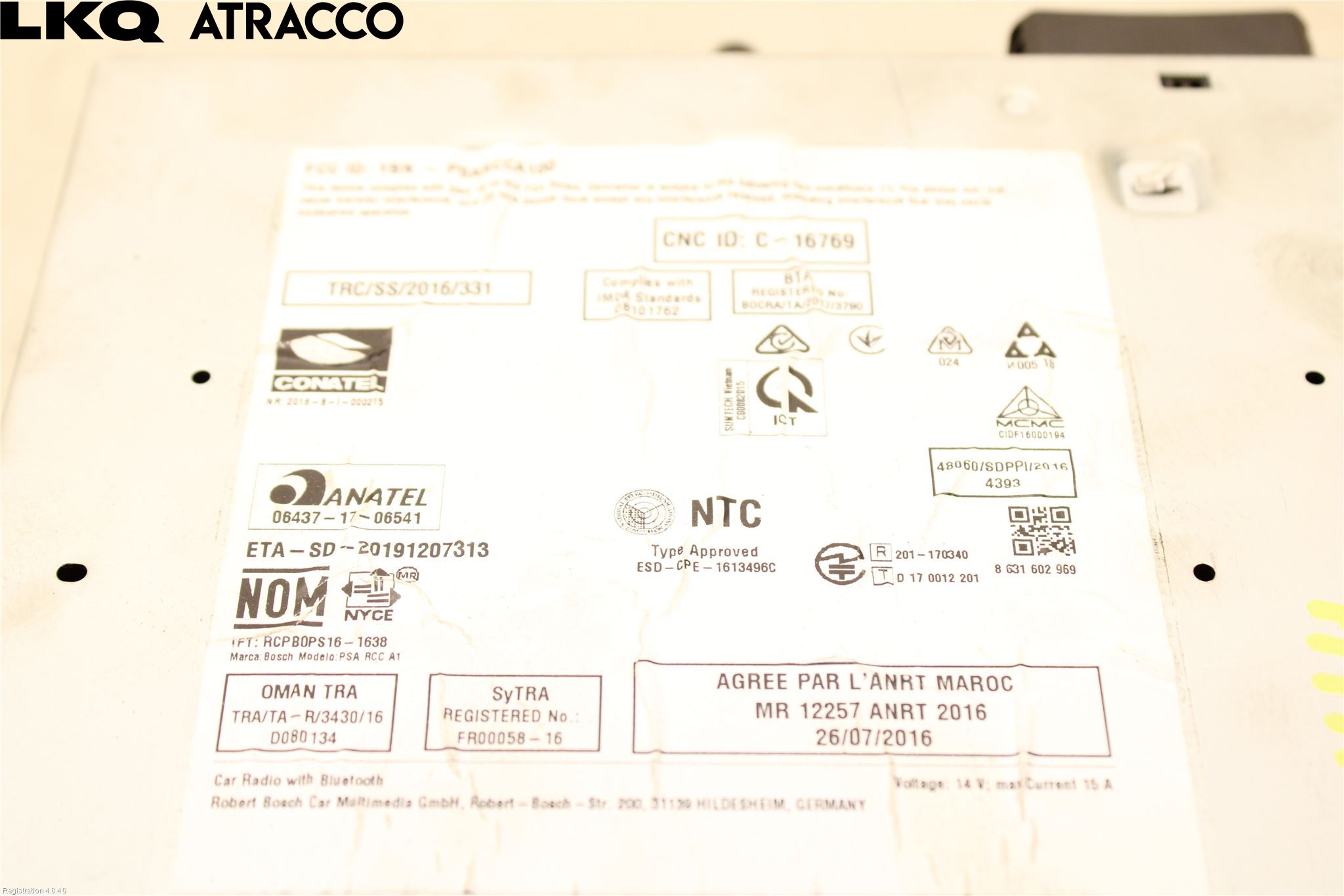 Citroen COTROEN C3 17-24 Stereo Radio