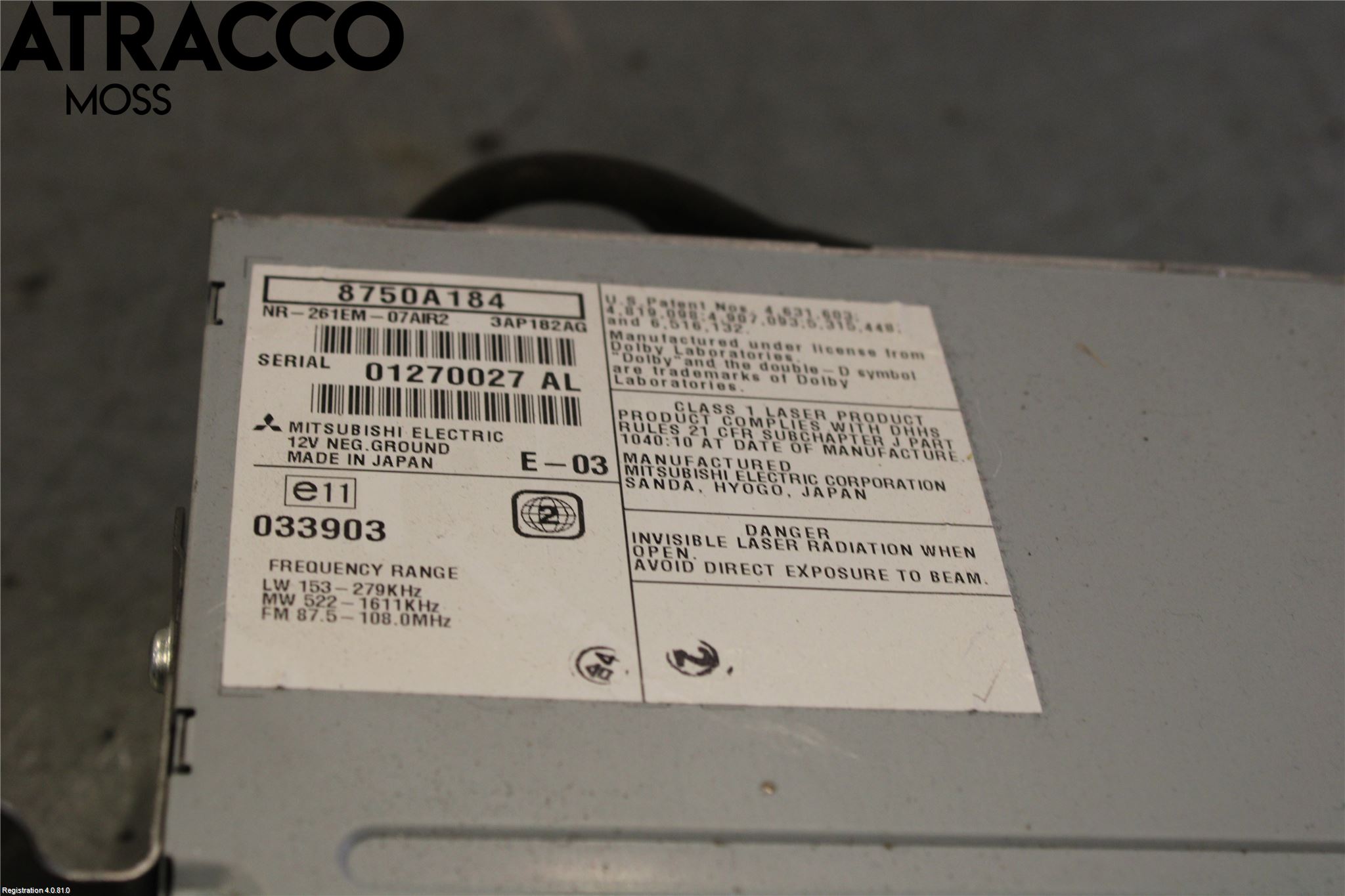 Mitsubishi OUTLANDER 07-12 Stereo Radio