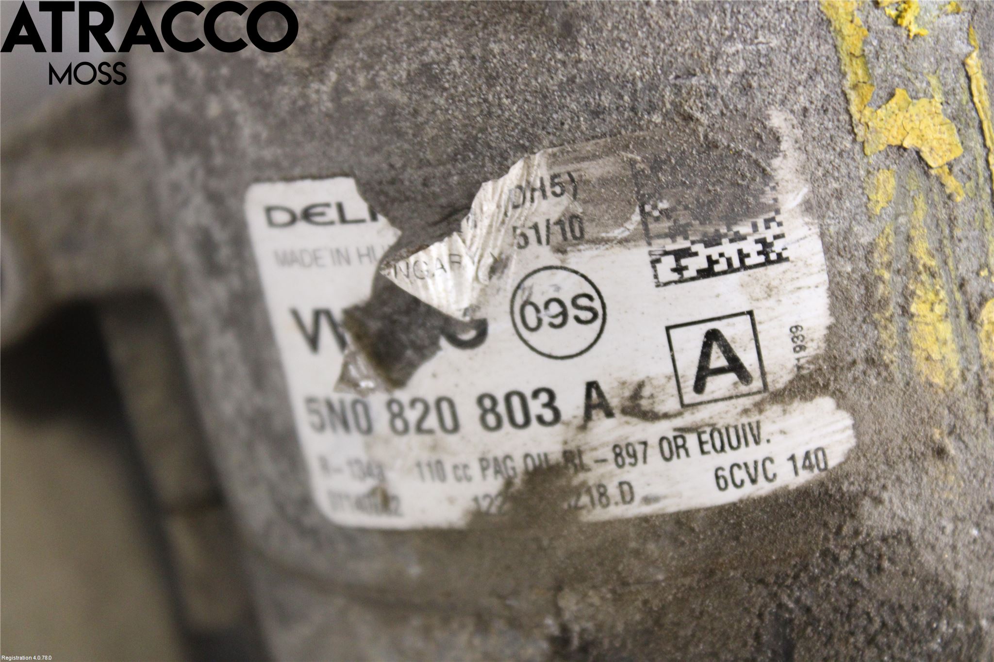 Volkswagen VW GOLF VI 09-13 Varme Ac Kompressor