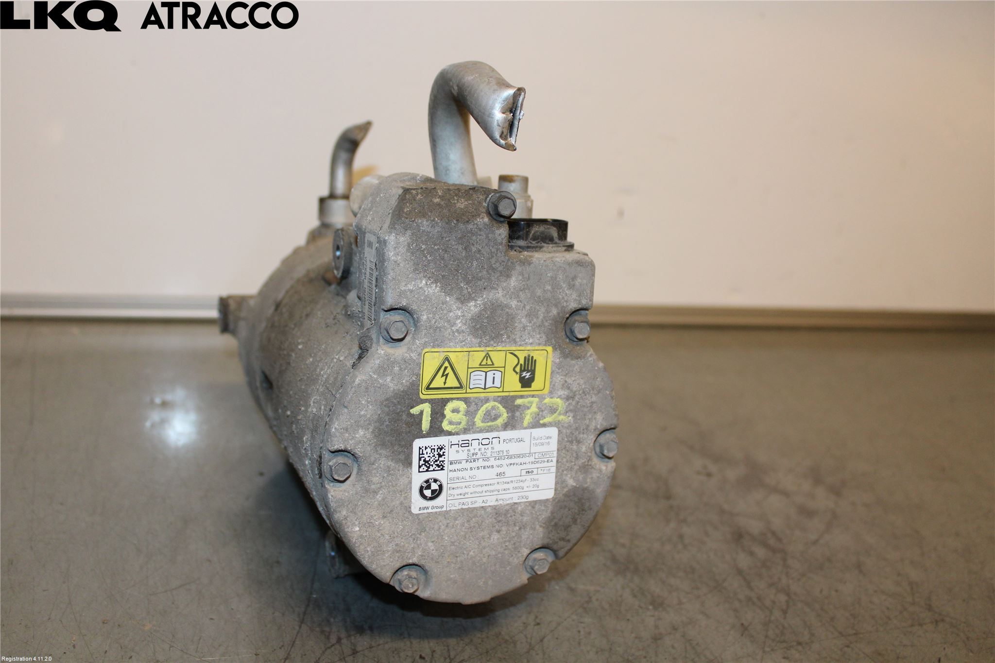 BMW i3 I01 13-22 Varme Ac Kompressor