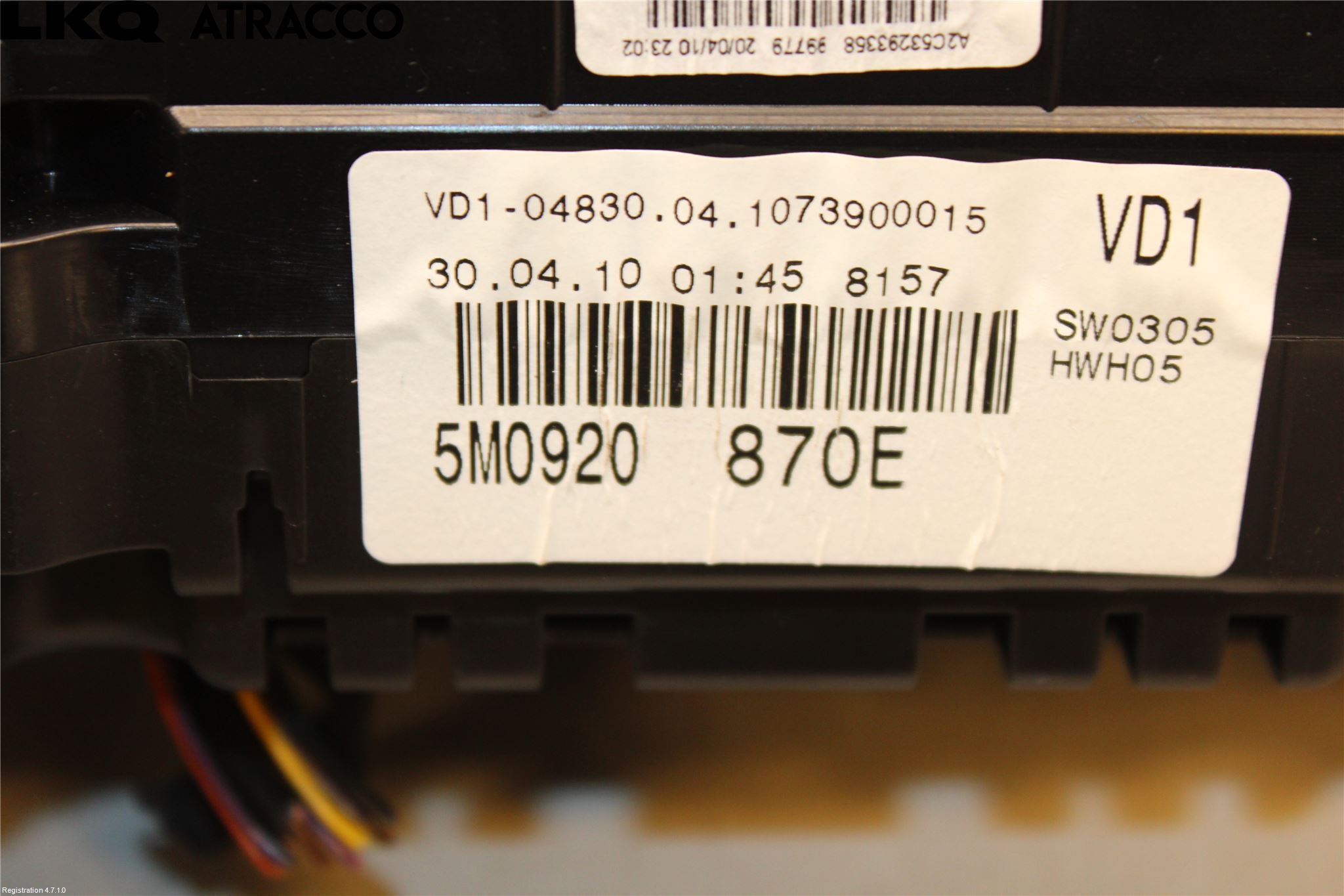 Volkswagen VW GOLF PLUS/CROSS GOLF 04-14 Instr Kombinert