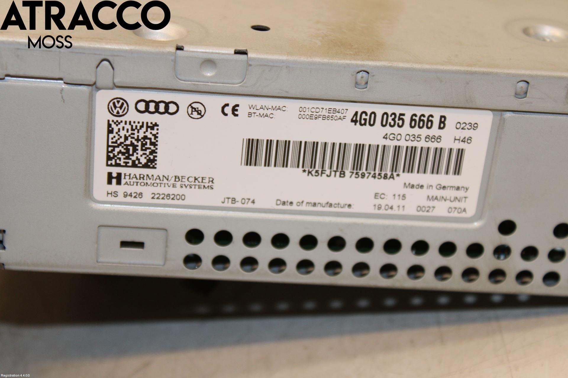 Audi A6/S6 4G 11-18 Stereo Radio Med Cd