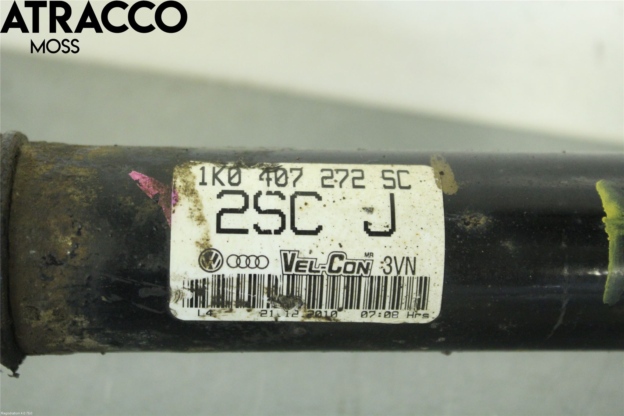 Volkswagen VW GOLF VI 09-13 Drivaksel Foran Kompl Høyre