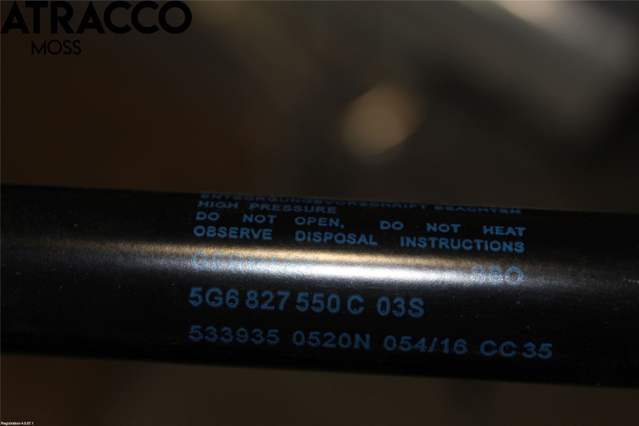 Volkswagen VW GOLF / E-GOLF VII 13-20 Bakluke Demper-Gassfjær