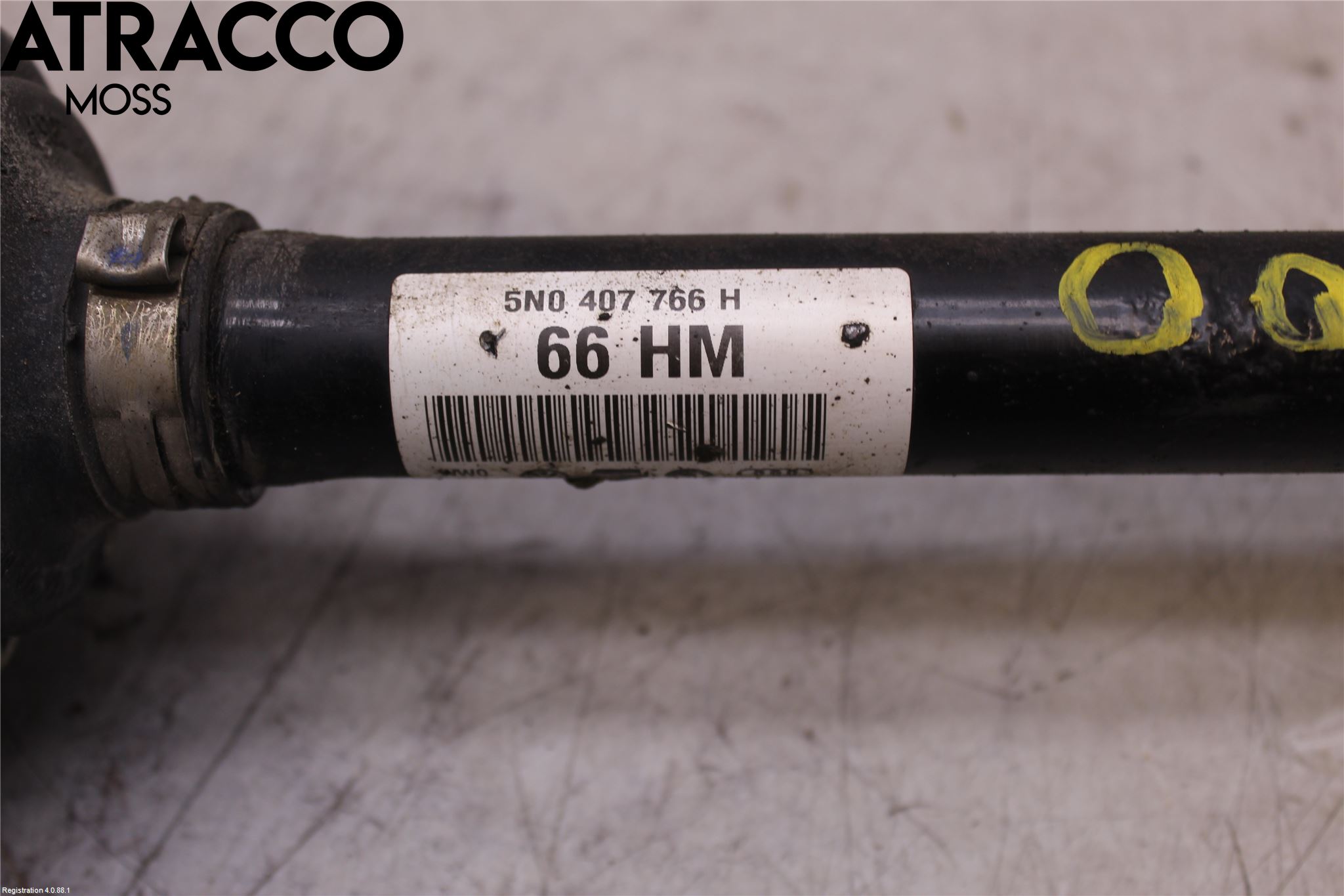 Volkswagen VW TIGUAN 07-16 Drivaksel Foran Kompl Høyre